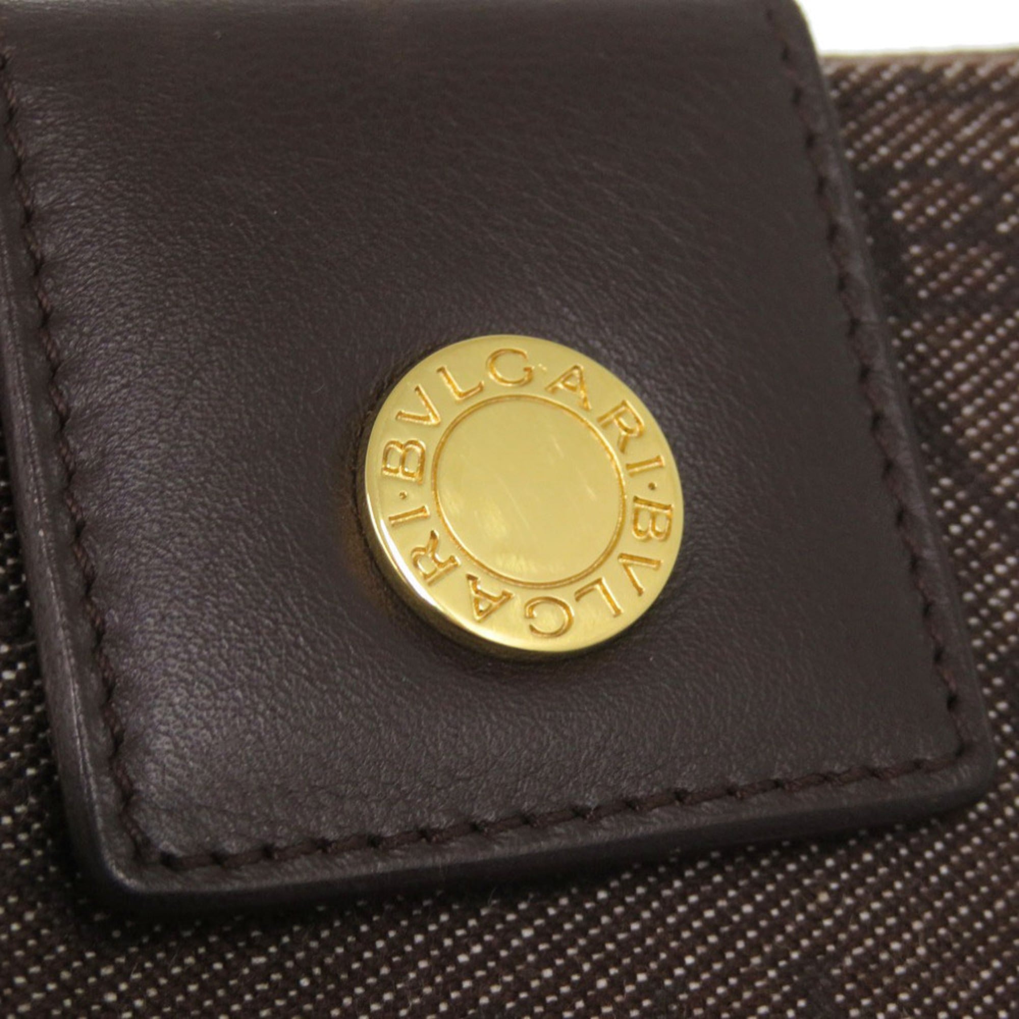 Bvlgari Brown Denim Leather Wallet (Bi-Fold) (Pre-Owned)