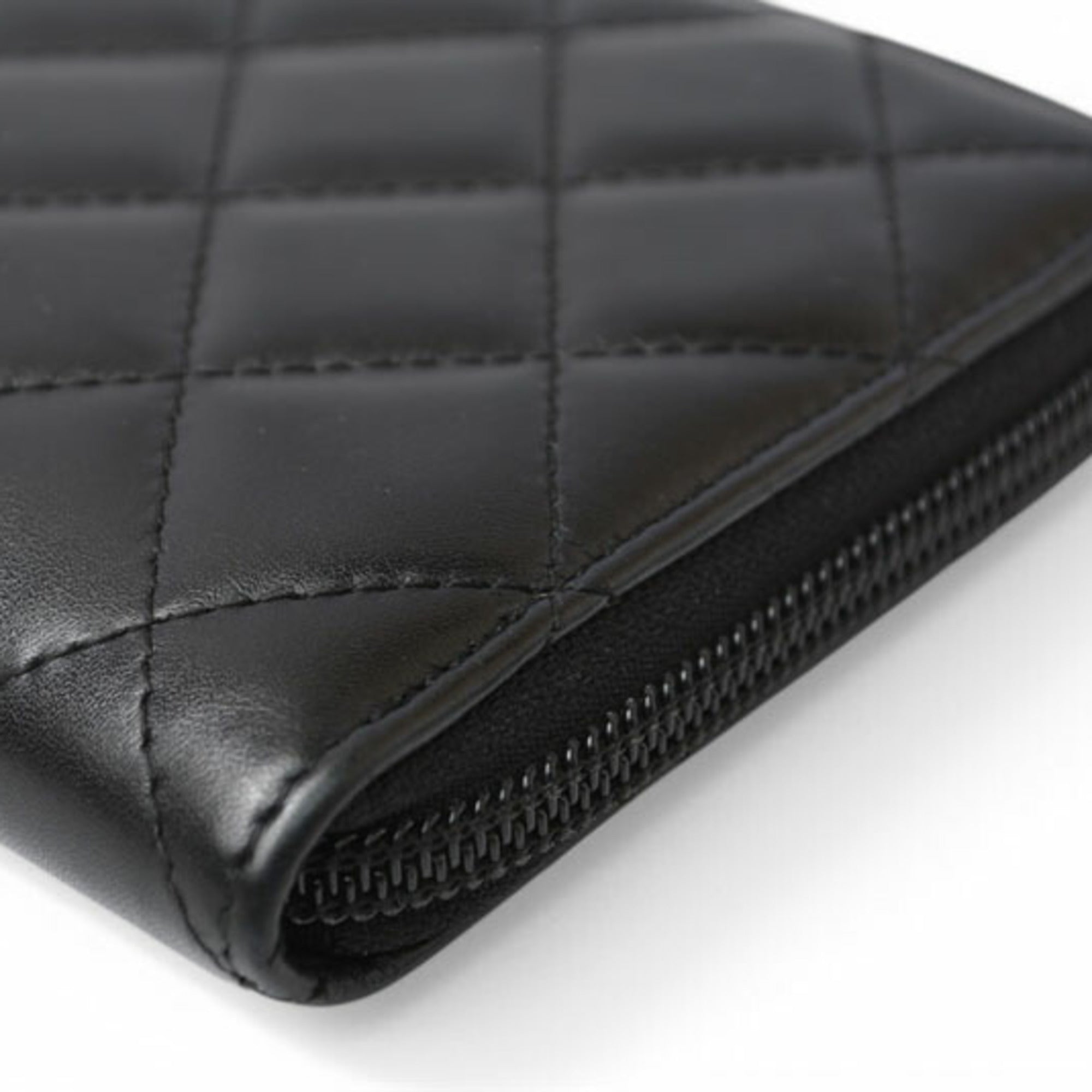 Chanel Black Cambon Ligne Long Wallet (Bi-Fold) (Pre-Owned)