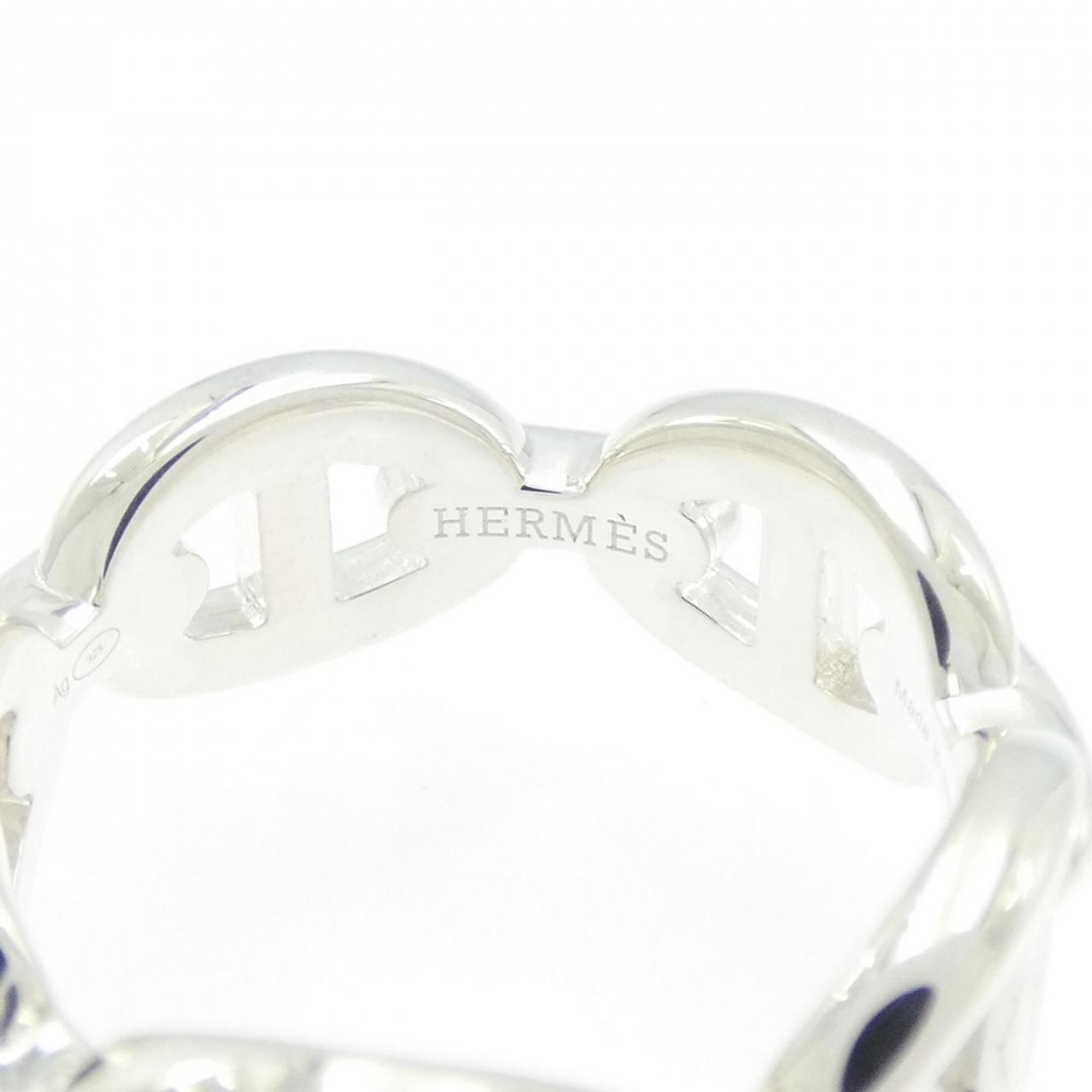 Hermes Silver Silver 925 Band Ring (Pre-Owned)