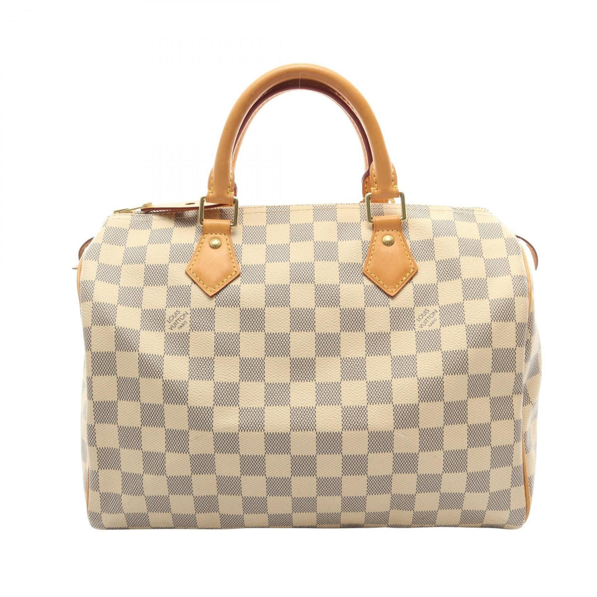 Louis Vuitton White Damier Azur Coated Canvas Leather Handbag (Pre-Owned)