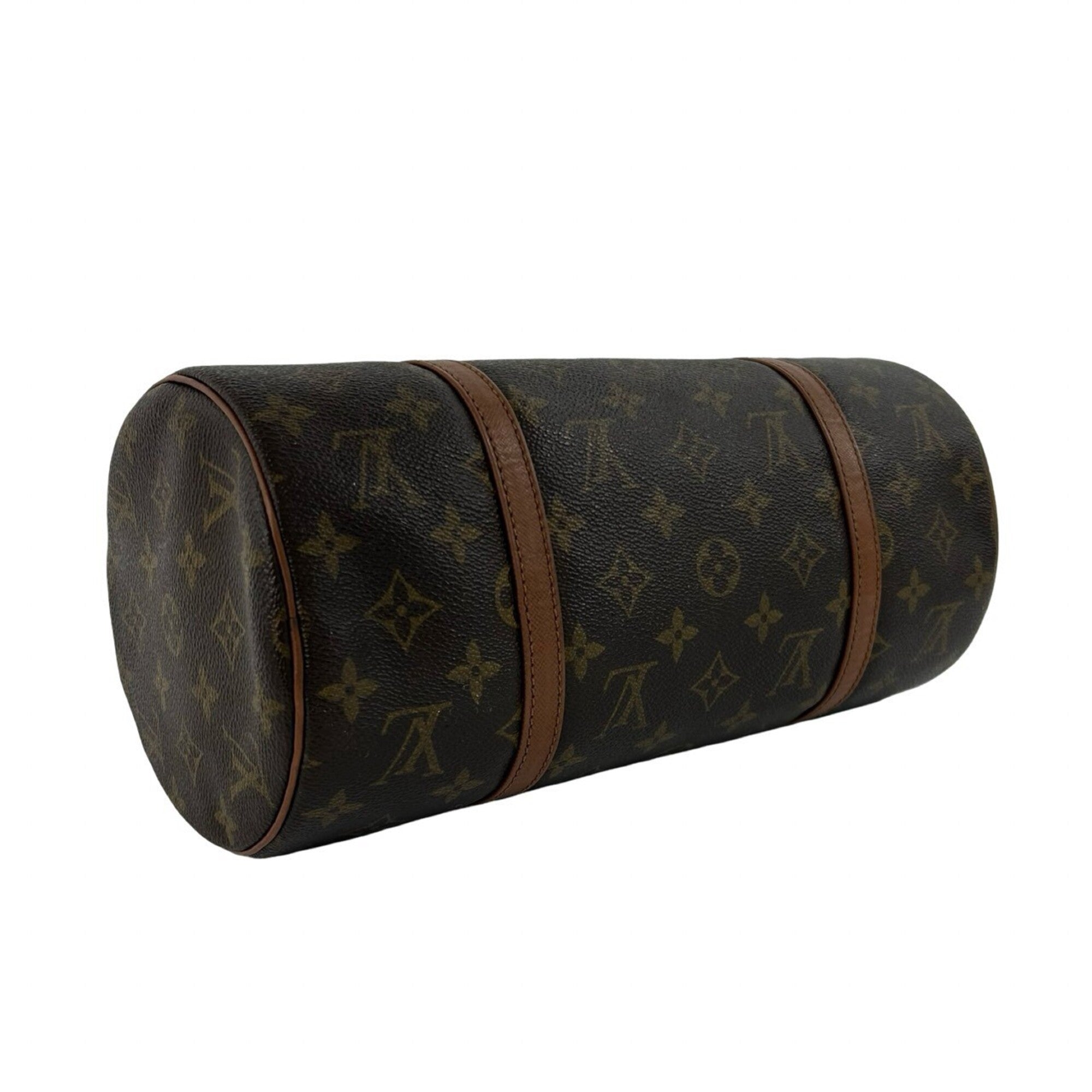 Louis Vuitton Brown Leather Pvc Handbag (Pre-Owned)