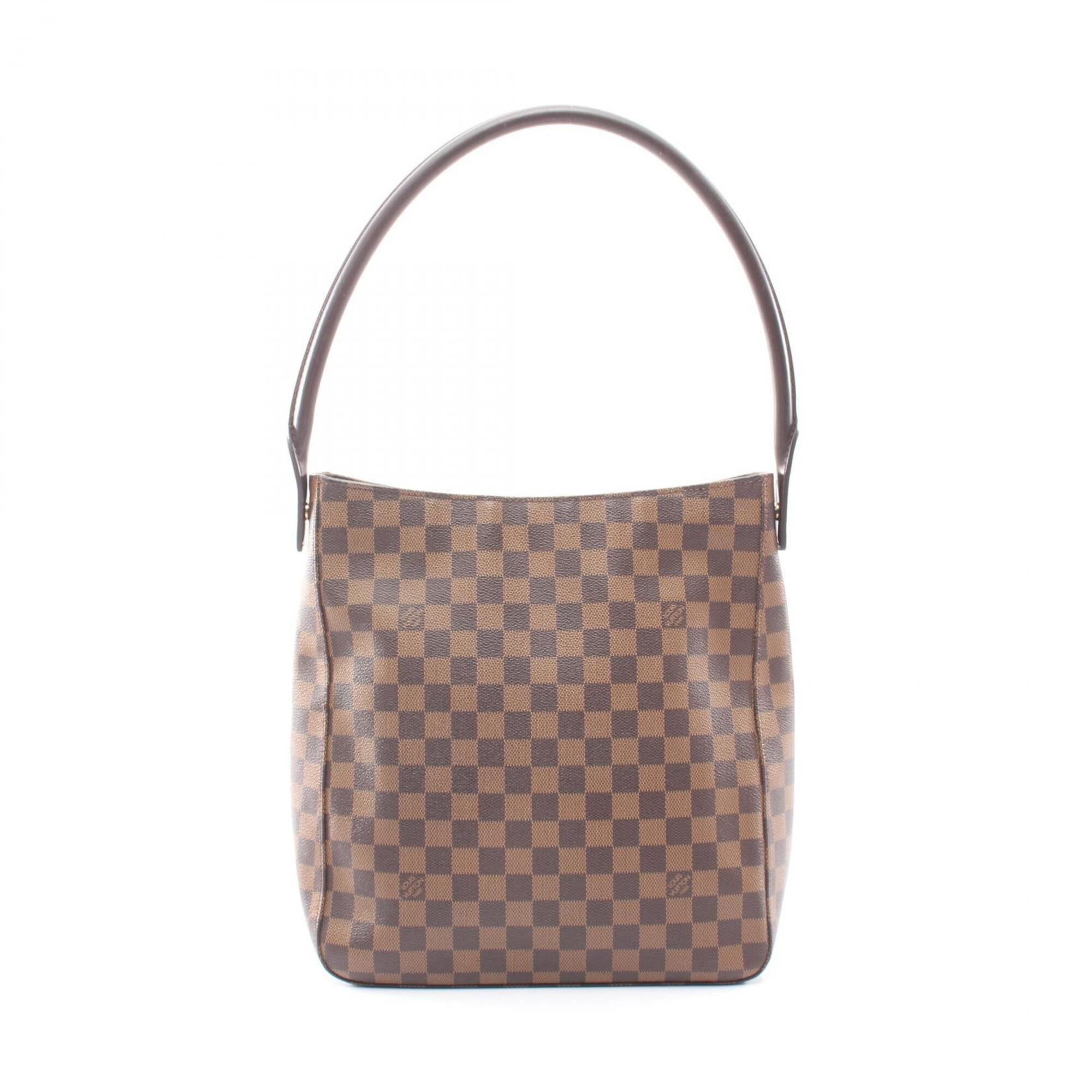 Louis Vuitton Damier Brown Coated Canvas Leather Handbag Shoulder Bag (Pre-Owned)