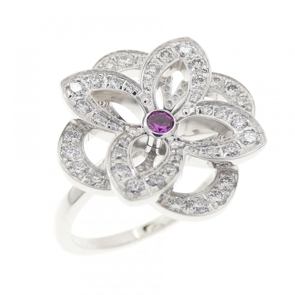 Louis Vuitton White Gold White Gold (18K) Band Ring (Pre-Owned)