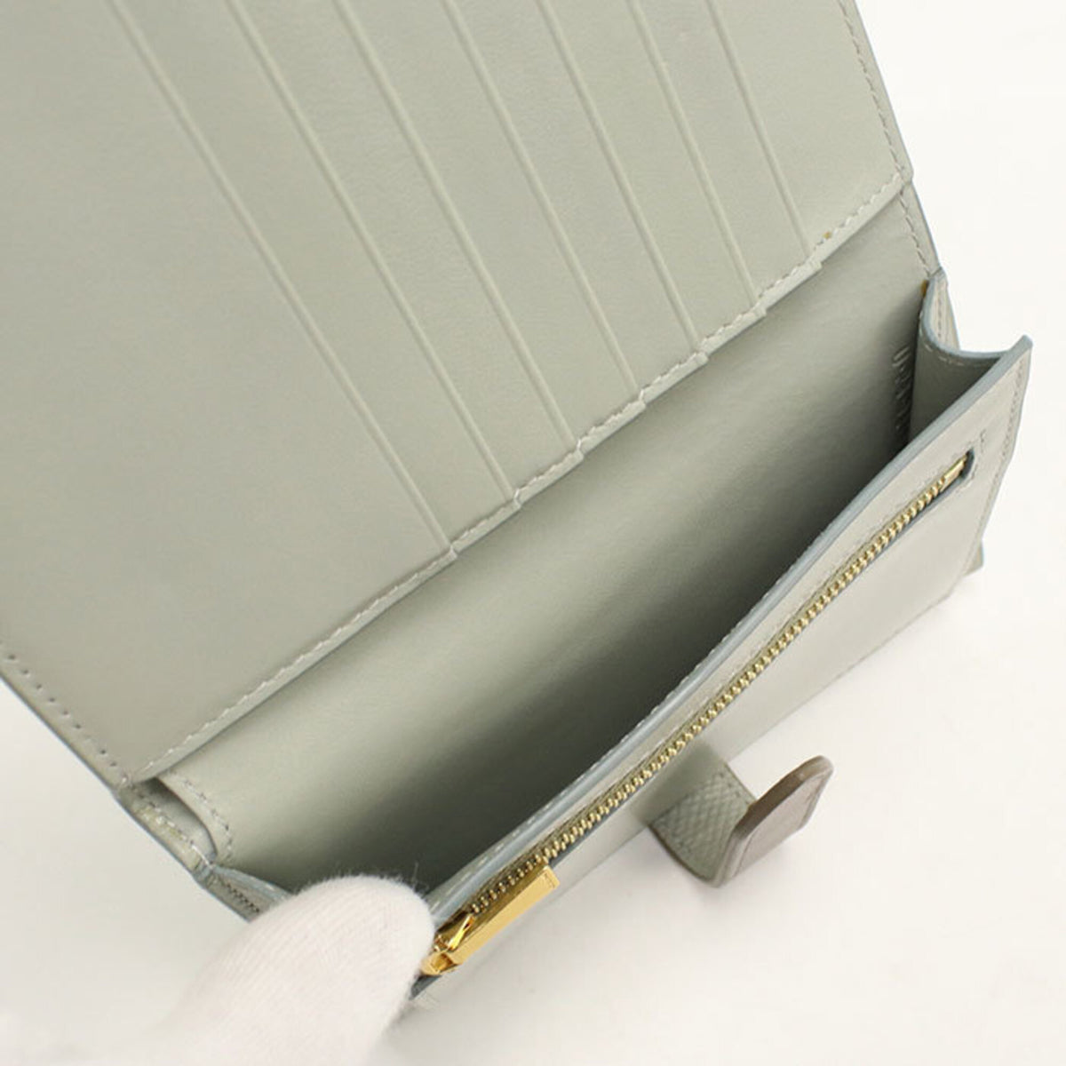 Celine Gray Leather Wallet (Bi-Fold) (Pre-Owned)