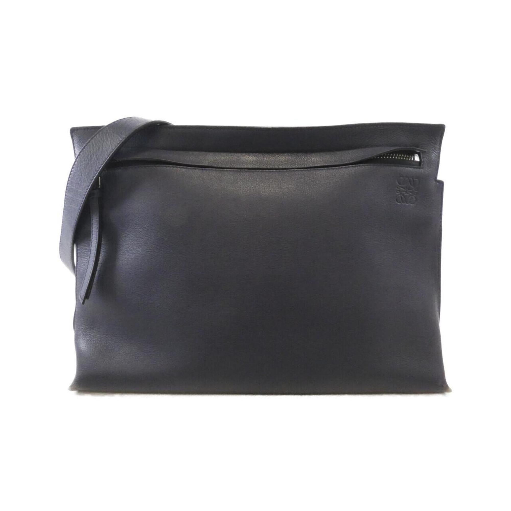 Loewe Navy Leather Shoulder Bag (Pre-Owned)