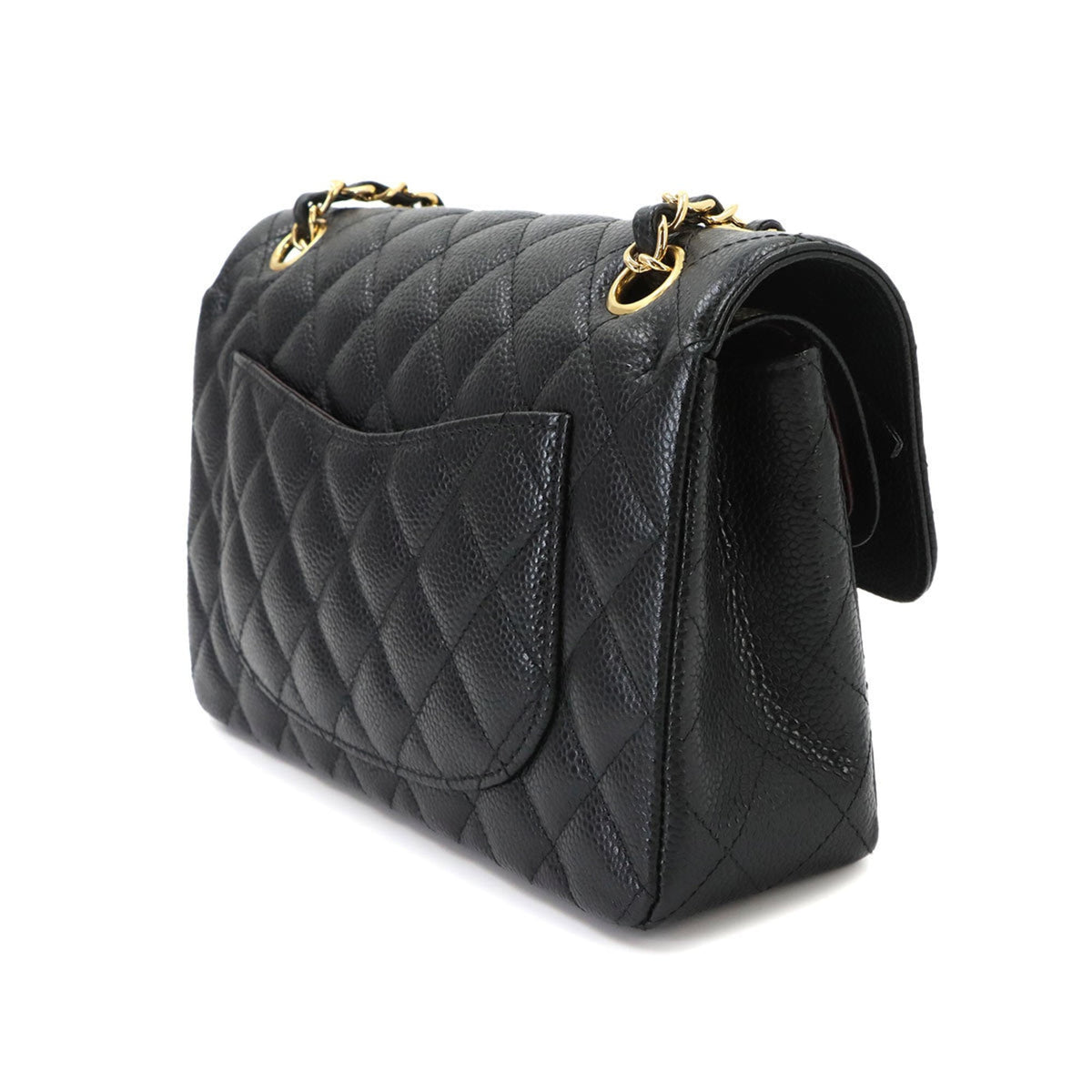 Chanel Black Grained Calfskin Handbag Shoulder Bag (Pre-Owned)