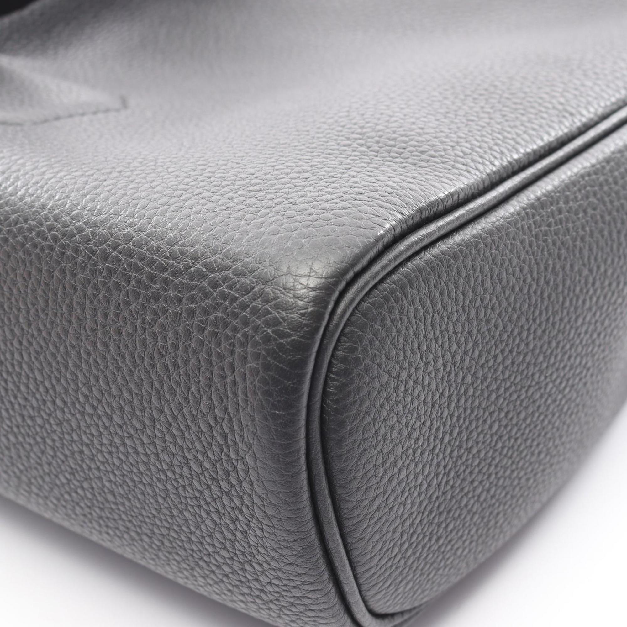 Hermes Gray Leather Togo Leather Fanny Pack (Pre-Owned)