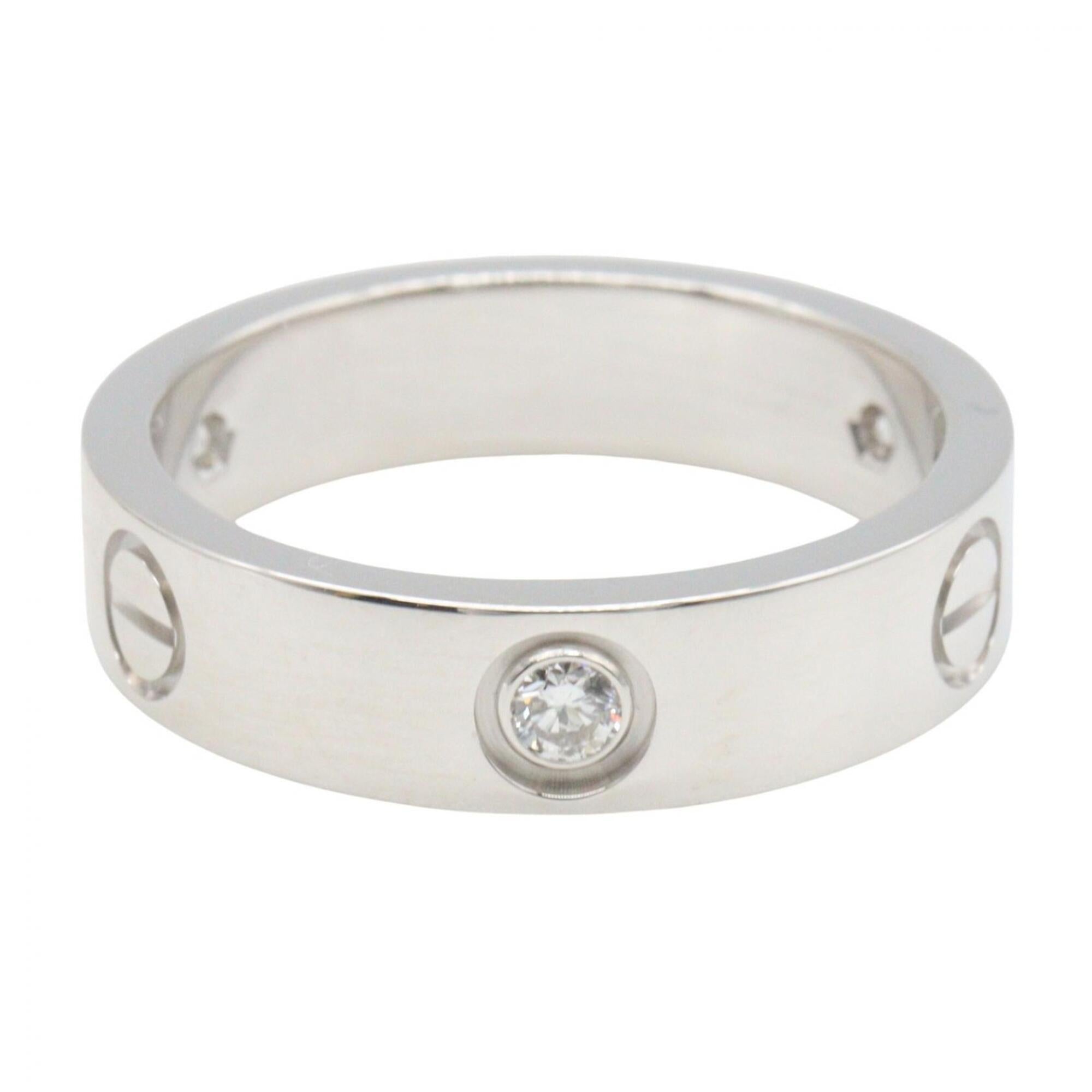 Cartier Silver Clear White Gold (18K) Band Ring (Pre-Owned)