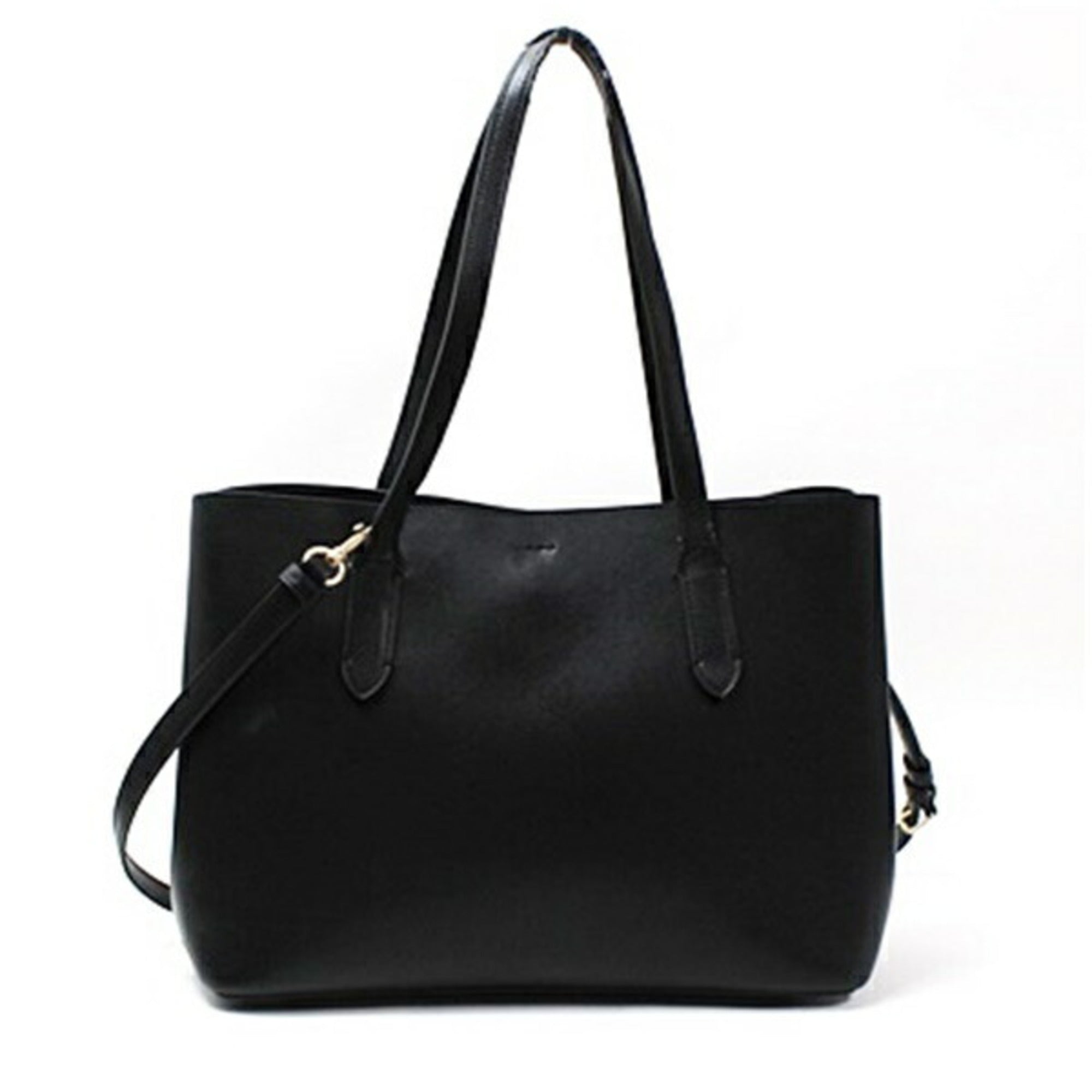 Coach Black Dark Brown Leather Tote Bag (Pre-Owned)