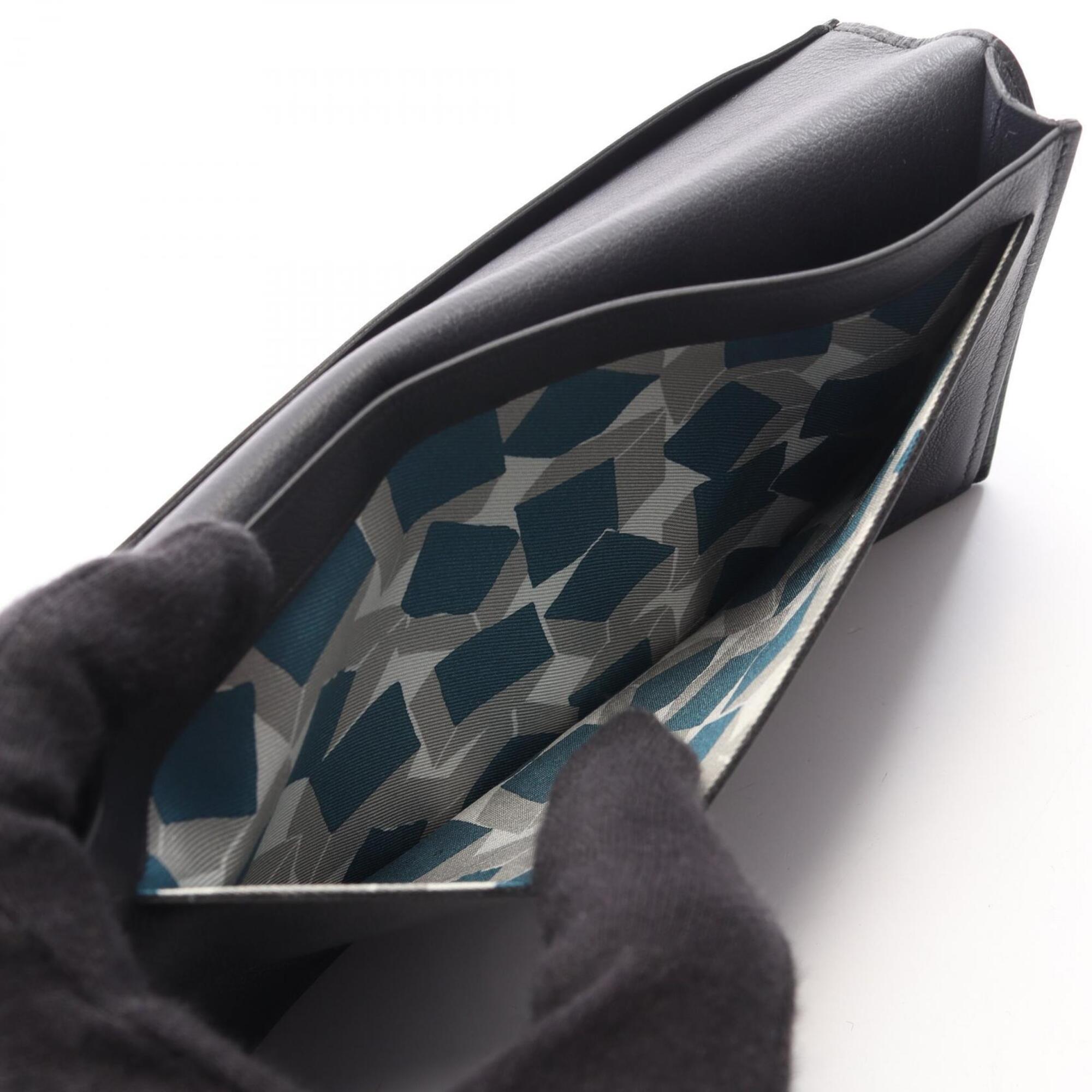 Hermes Navy Long Wallet (Bi-Fold) (Pre-Owned)