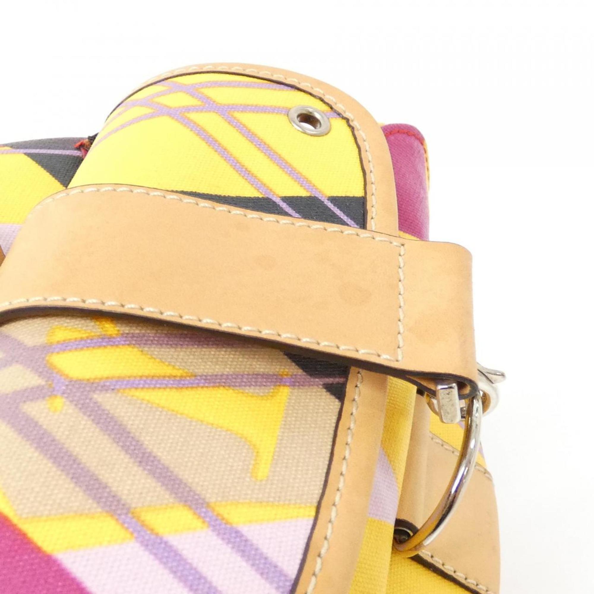 Christian Dior Multi-Color Coated Canvas Leather Boston Bag (Pre-Owned)