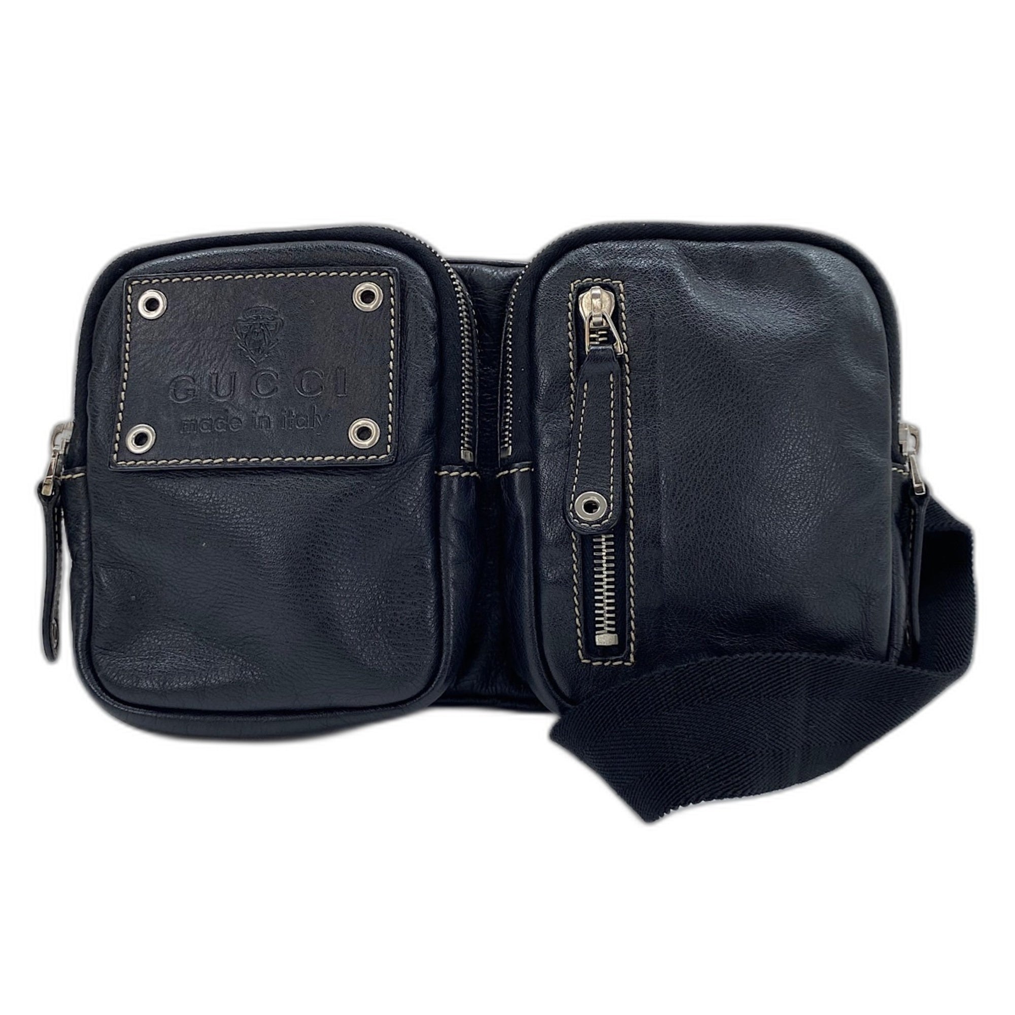 Gucci Black Leather Fanny Pack (Pre-Owned)