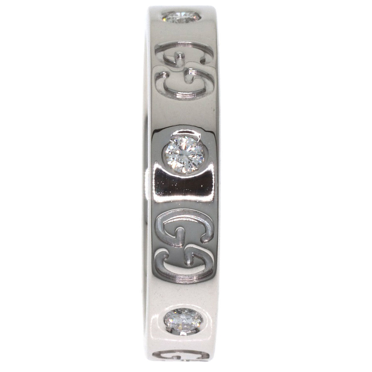 Gucci Icon White Gold (18K) Band Ring (Pre-Owned)