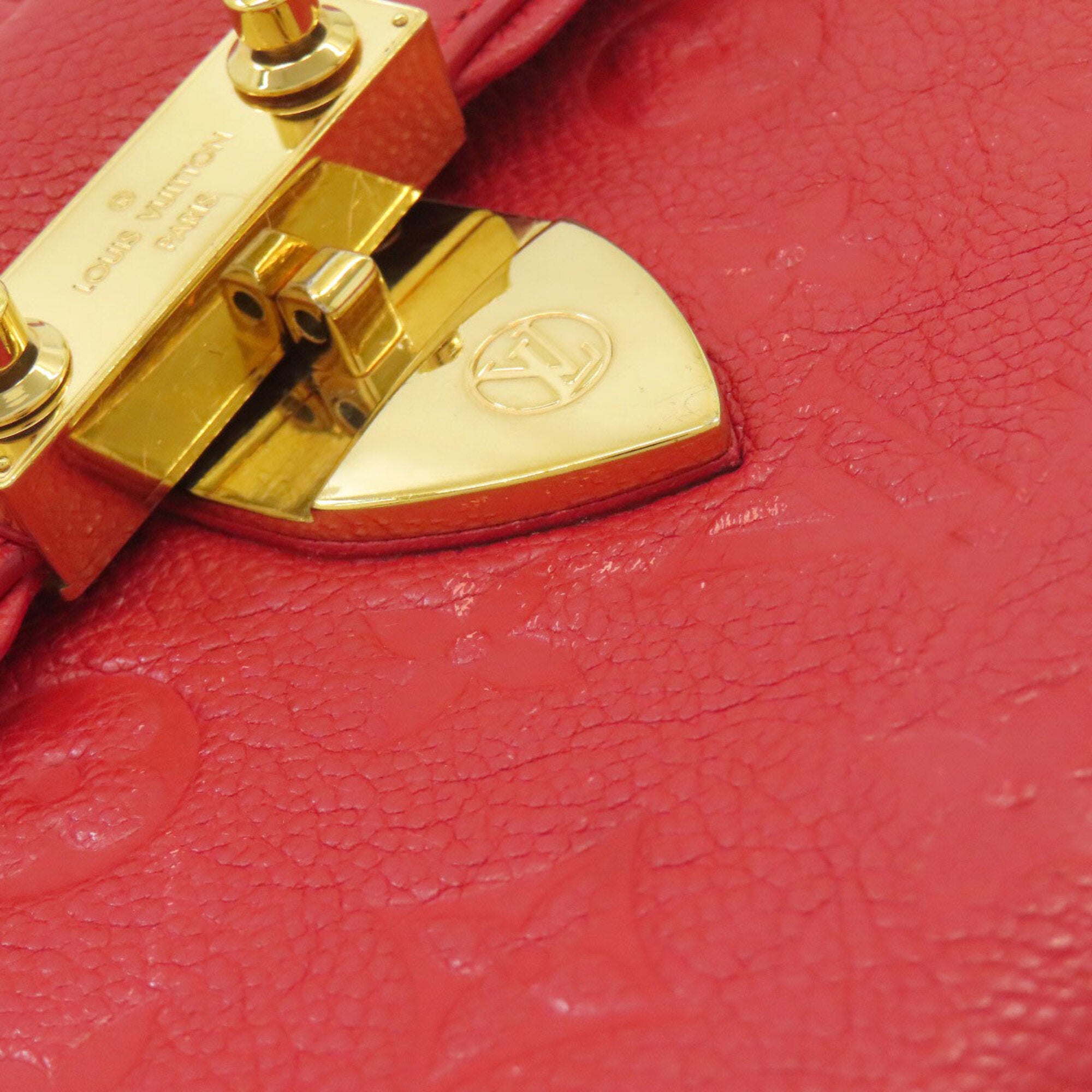 Louis Vuitton Red Color Monogram Empreinte Shoulder Bag (Pre-Owned)