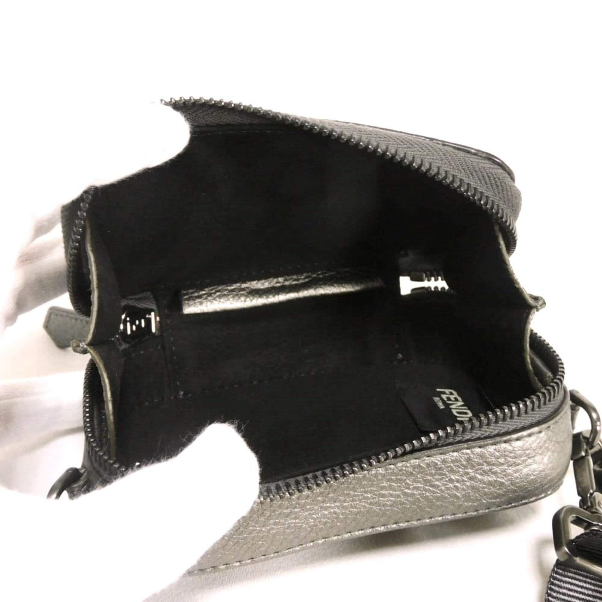 Fendi Gunmetal Shoulder Bag (Pre-Owned)