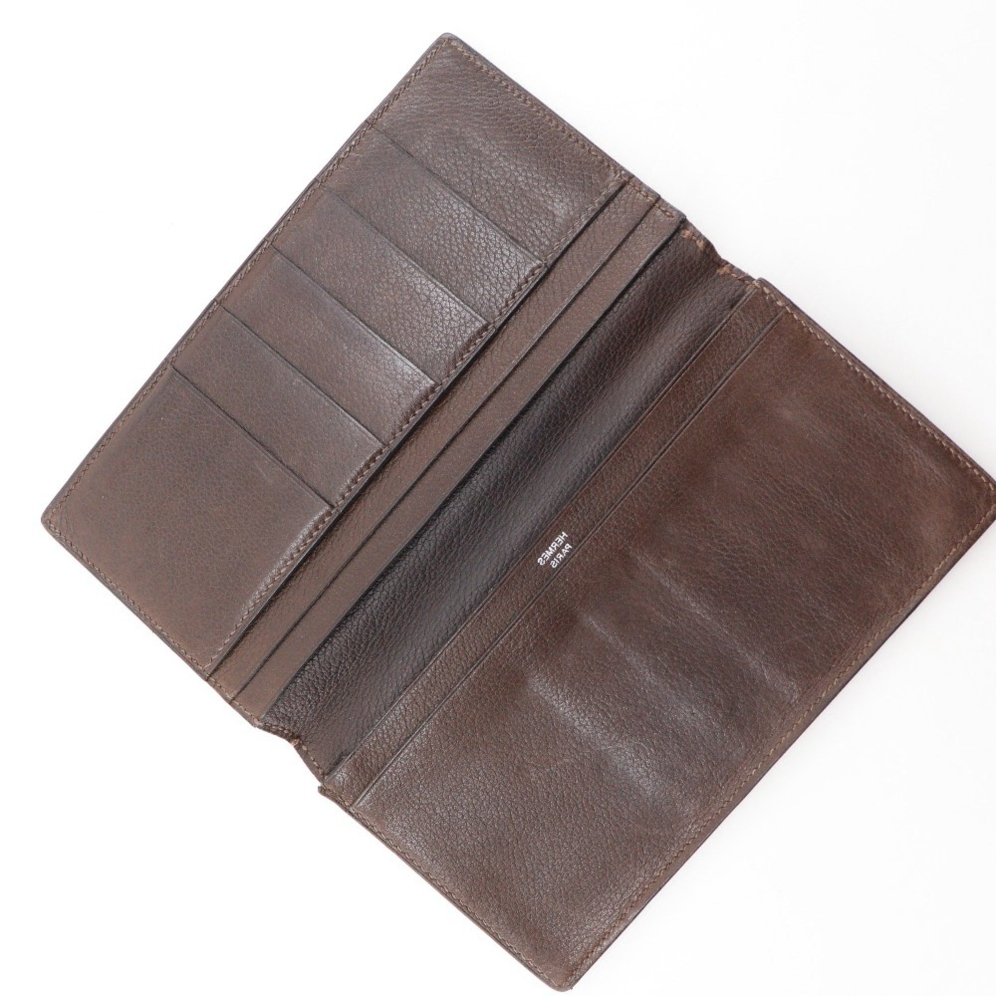 Hermes Brown Leather Bill Wallet (Bi-Fold) (Pre-Owned)