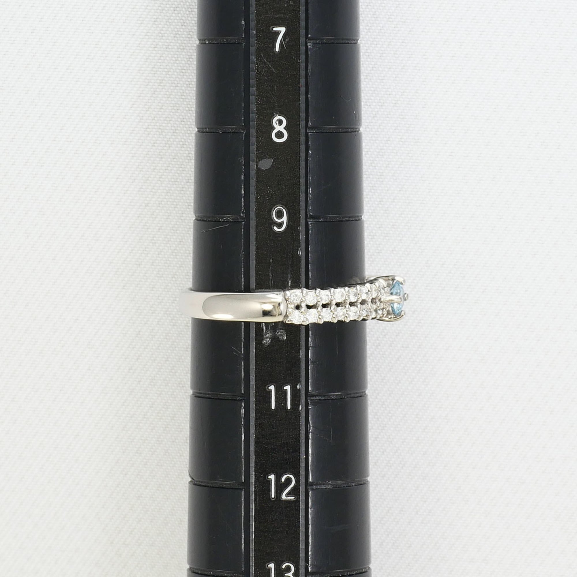 Unbranded Blue White Gold White Gold (18K) Band Ring (Pre-Owned)