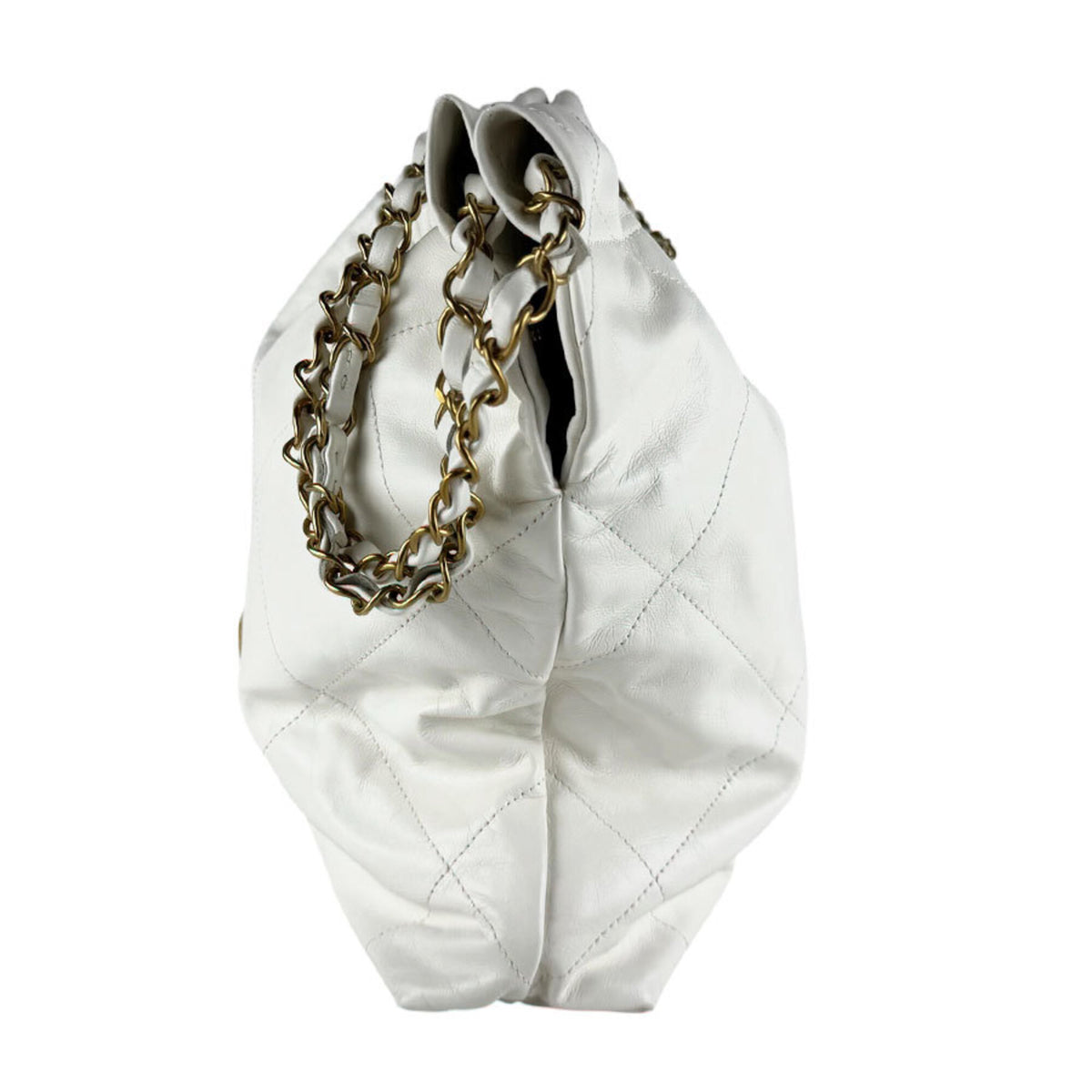 Chanel White Leather Shoulder Bag (Pre-Owned)