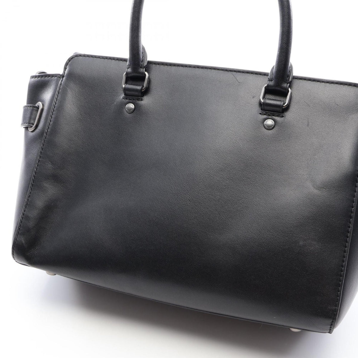 Coach Black Leather Handbag (Pre-Owned)