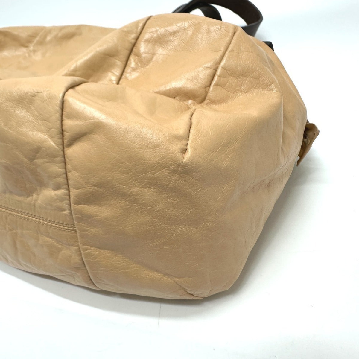 Celine Beige Leather Handbag Tote Bag (Pre-Owned)