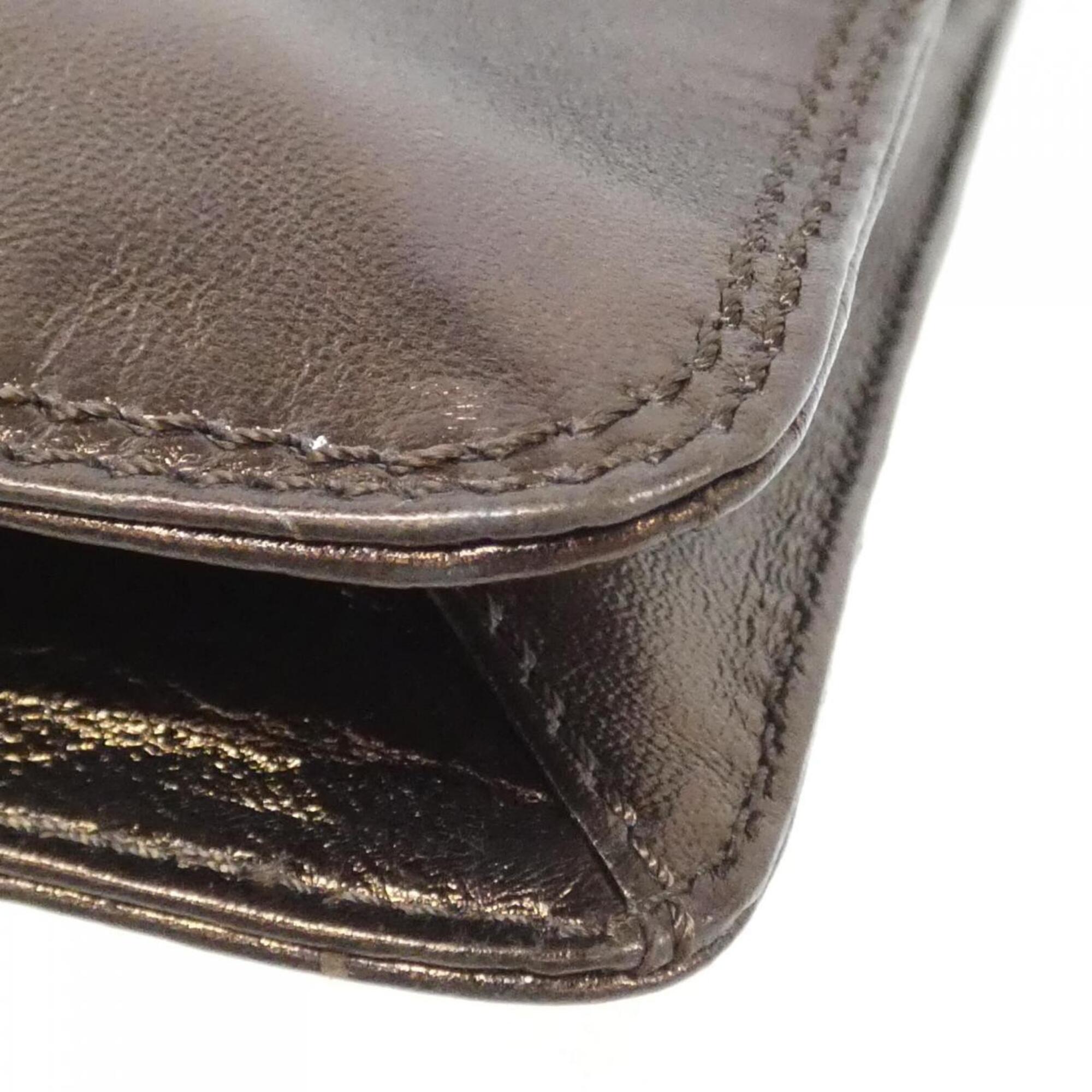 Chanel Bronze Metallic Bronze Leather Shoulder Bag (Pre-Owned)
