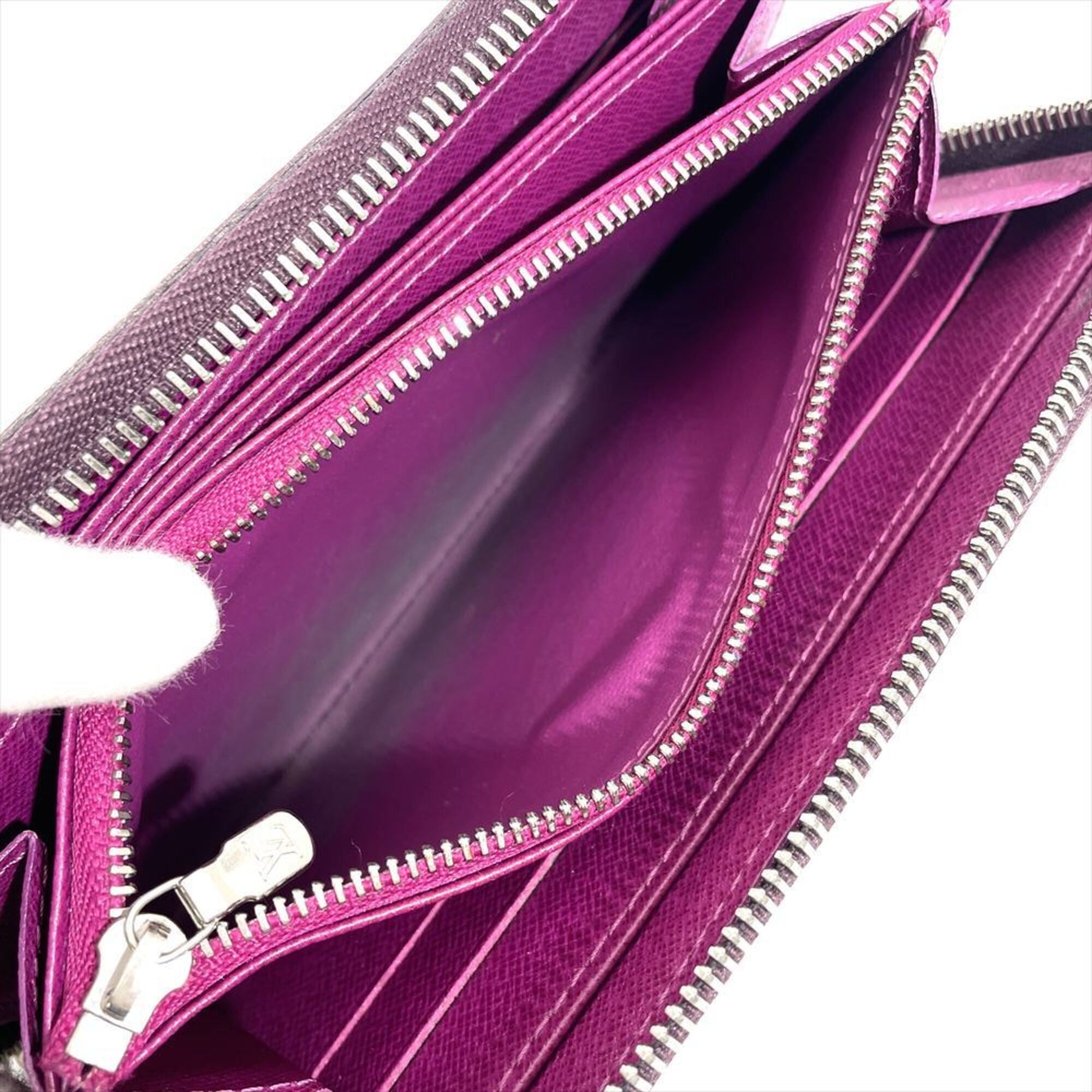 Louis Vuitton Black Cassis Purple Epi Leather Long Wallet (Bi-Fold) (Pre-Owned)