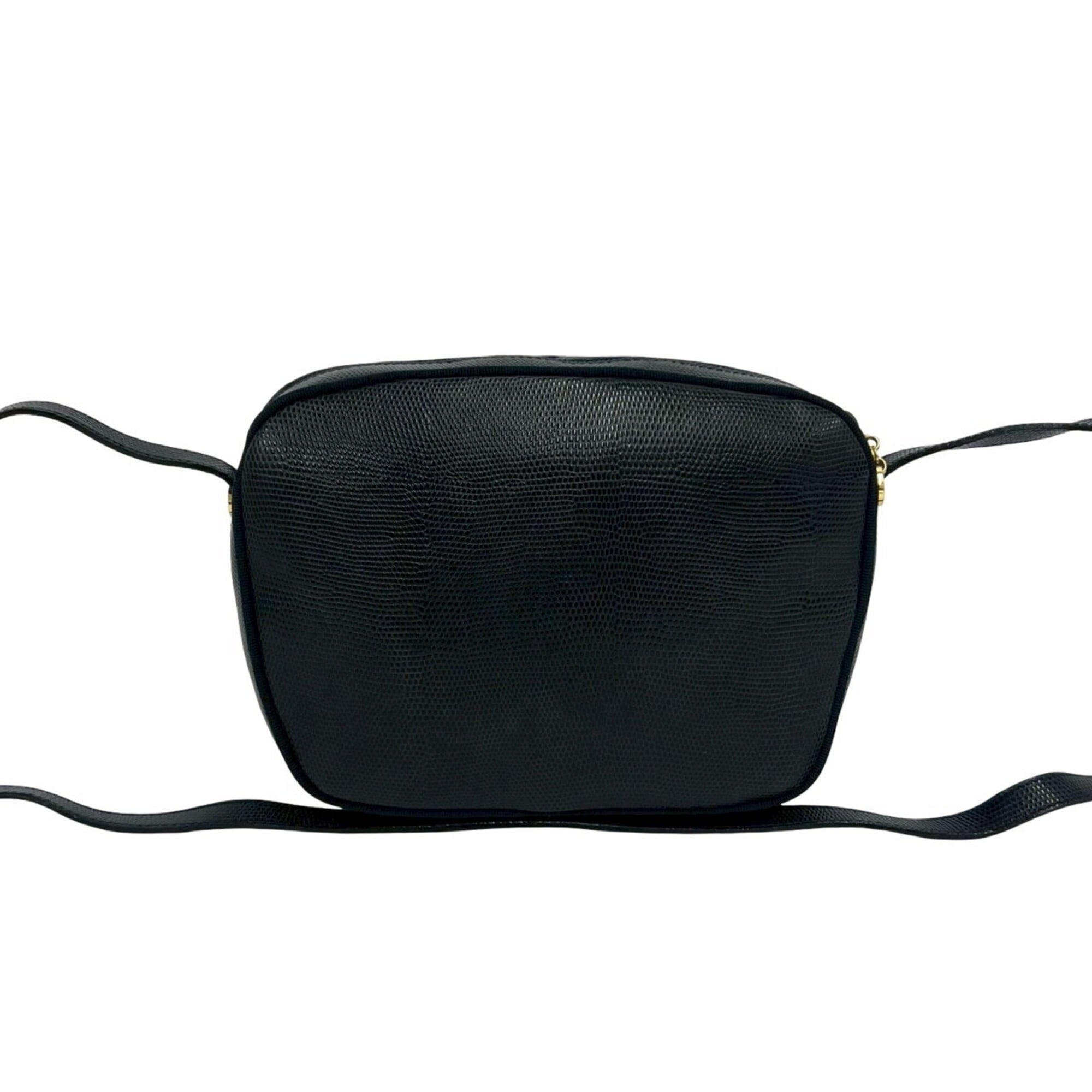 Salvatore Ferragamo Black Leather Shoulder Bag (Pre-Owned)