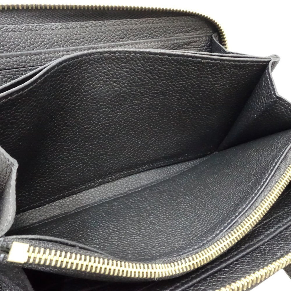 Louis Vuitton Monogram Cream Noir Monogram Empreinte Long Wallet (Bi-Fold) (Pre-Owned)