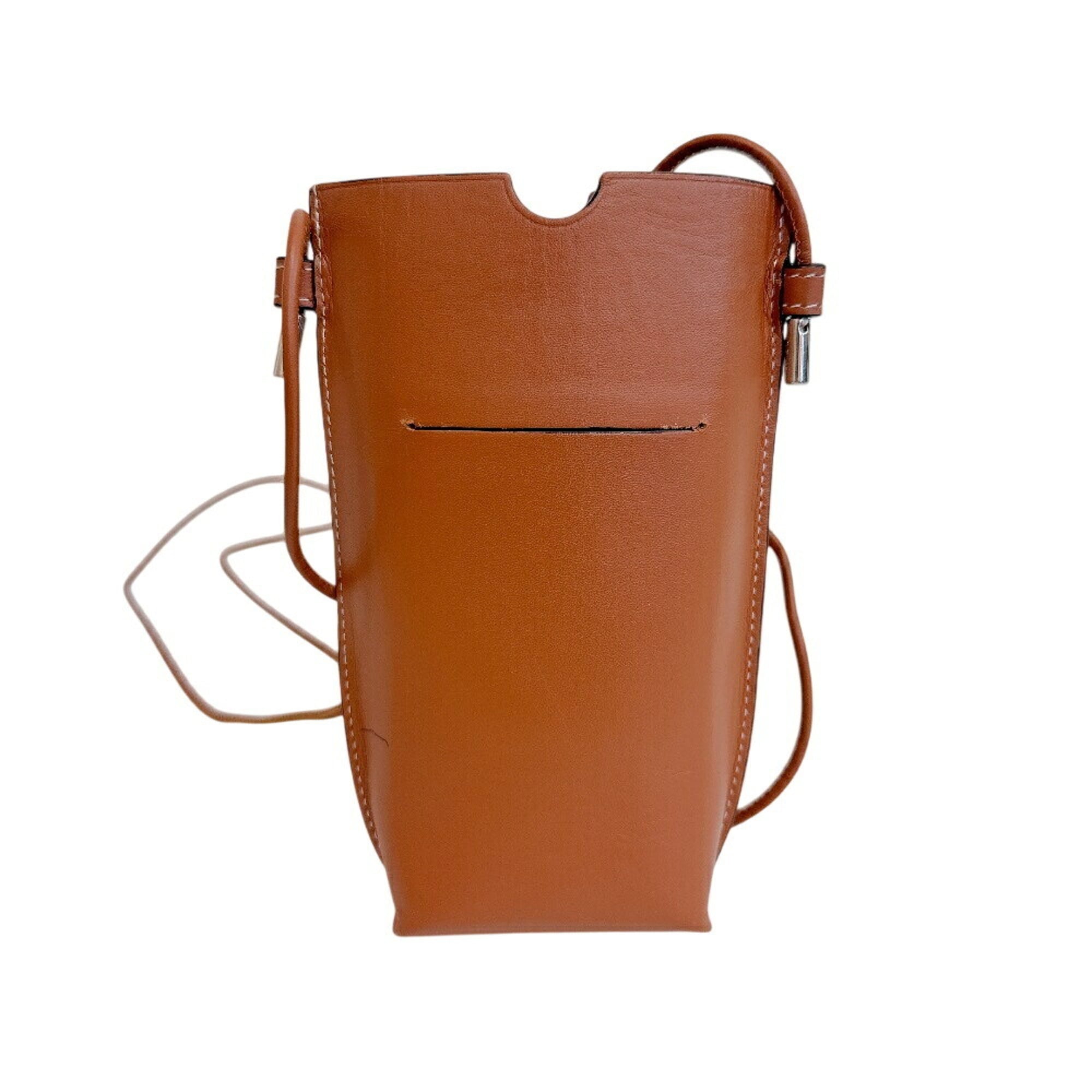 Loewe Brown Leather Pouch (Pre-Owned)