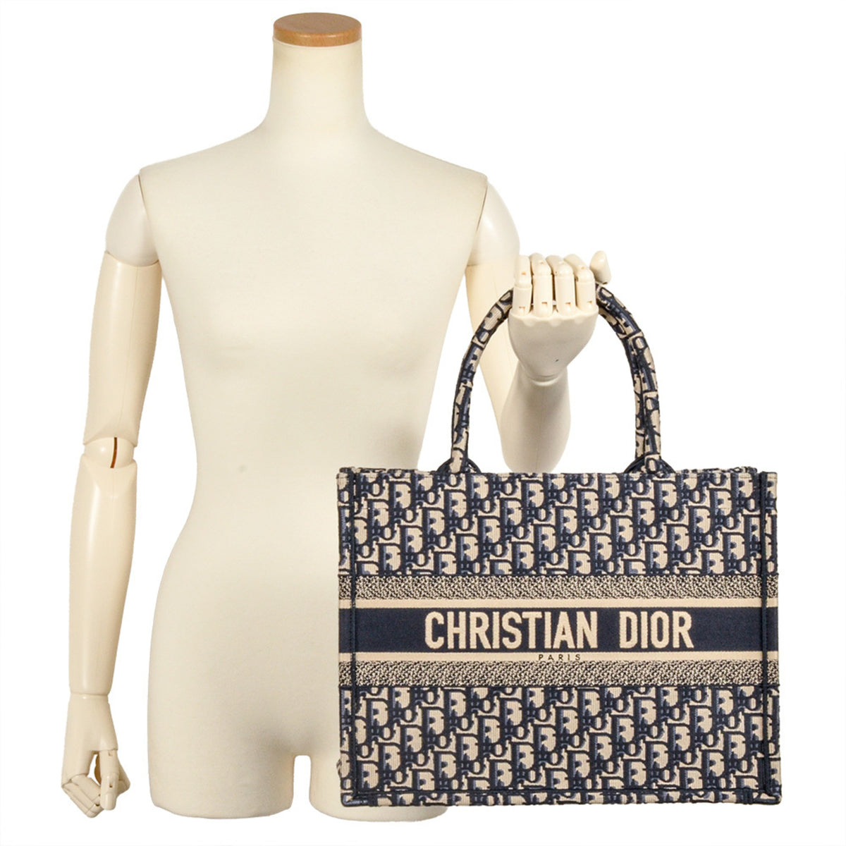 Christian Dior Navy Canvas Tote Bag (Pre-Owned)