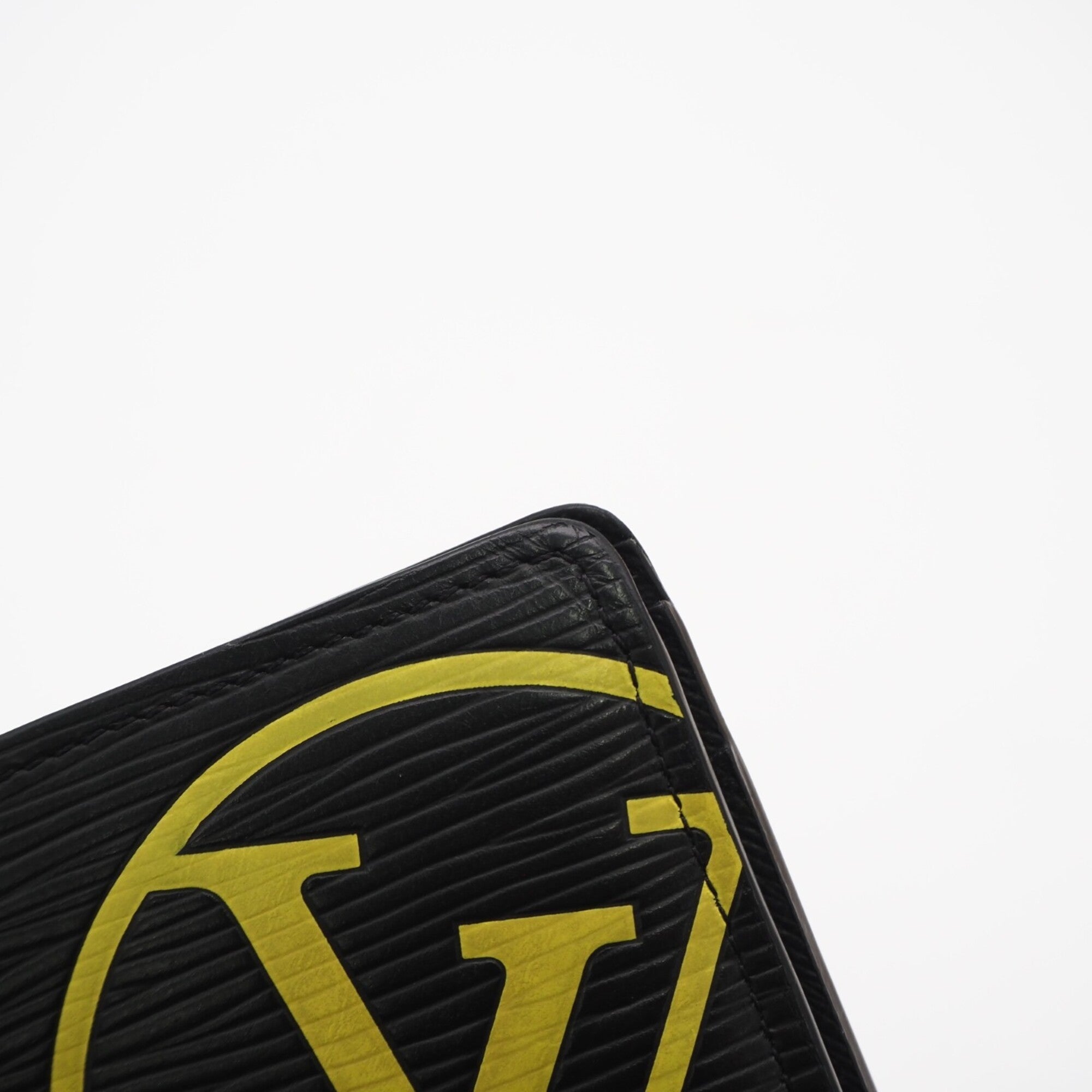 Louis Vuitton Black Yellow Leather Wallet (Bi-Fold) (Pre-Owned)