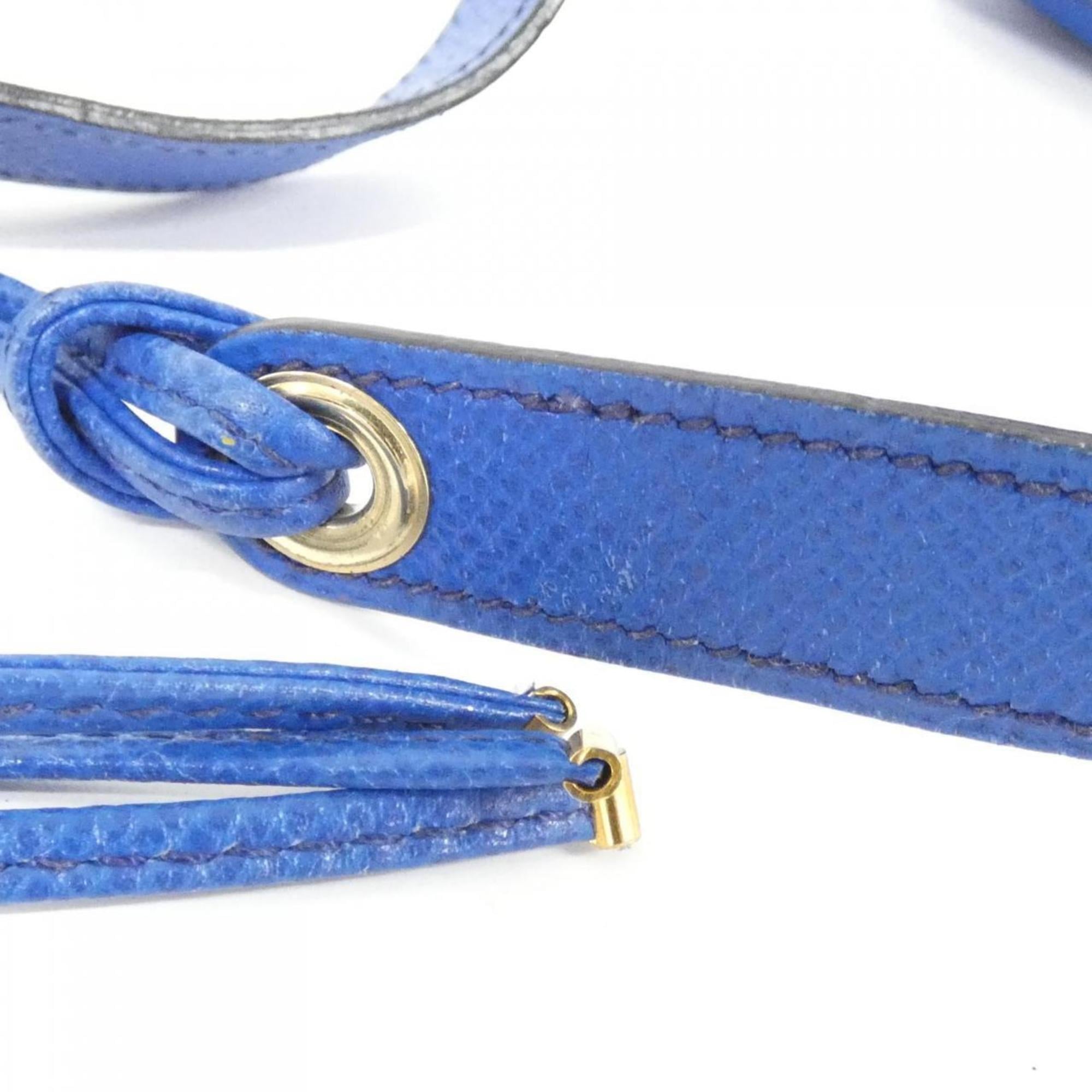 Hermes Blue Courchevel Leather Fanny Pack Pochette (Pre-Owned)