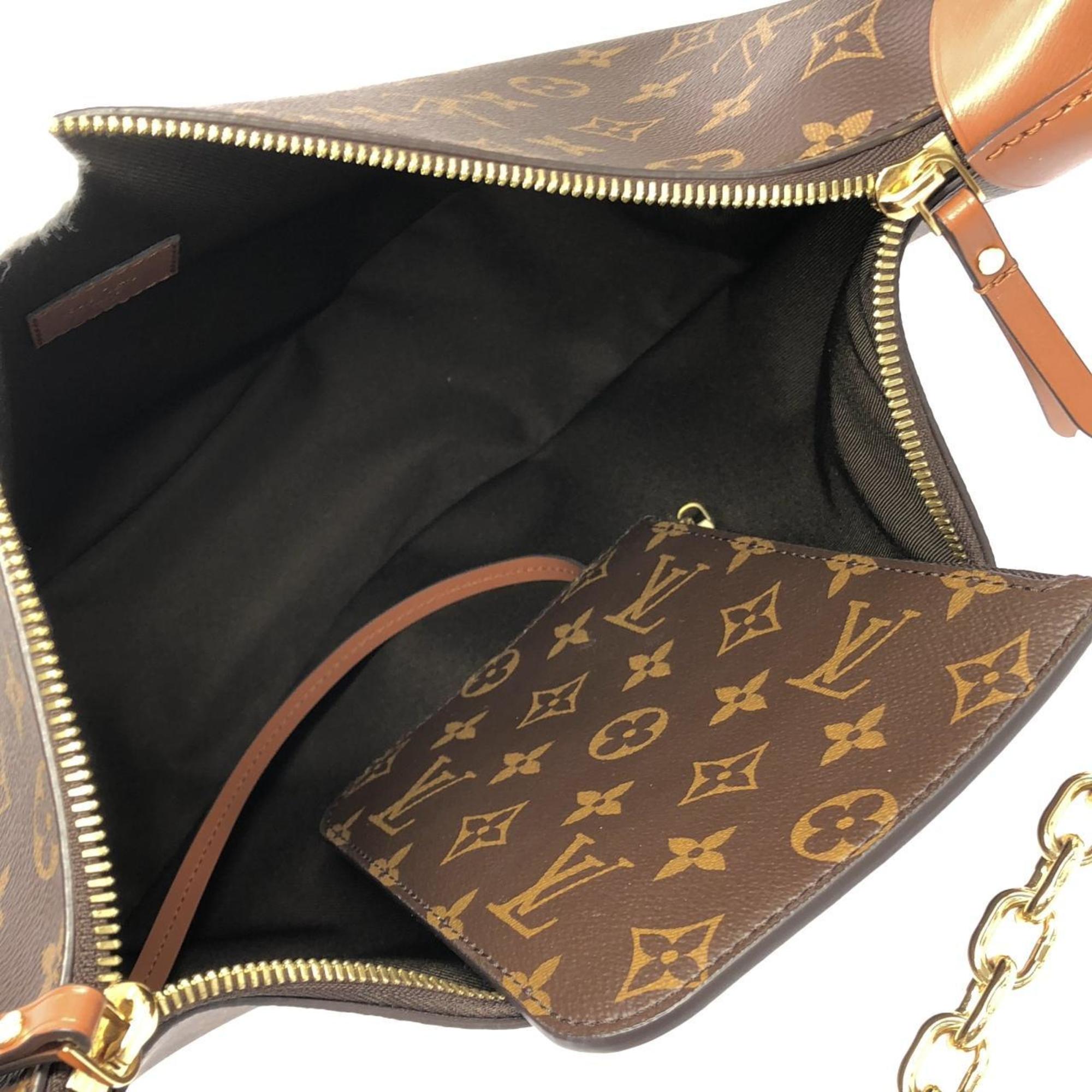Louis Vuitton Marron Coated Canvas Pouch Shoulder Bag (Pre-Owned)