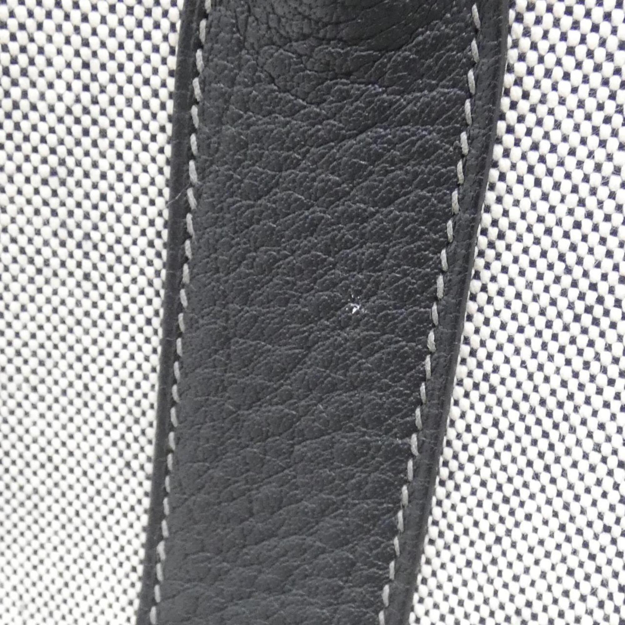 Hermes Black Toile H Handbag (Pre-Owned)