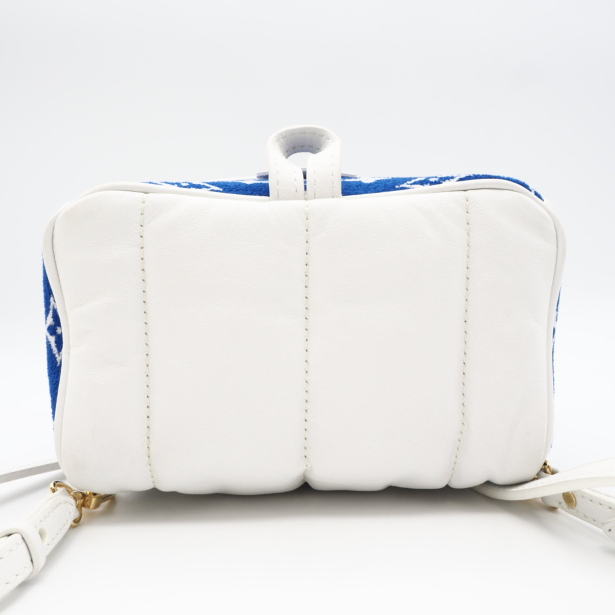 Louis Vuitton Blue White Jacquard Velvet Backpack (Pre-Owned)