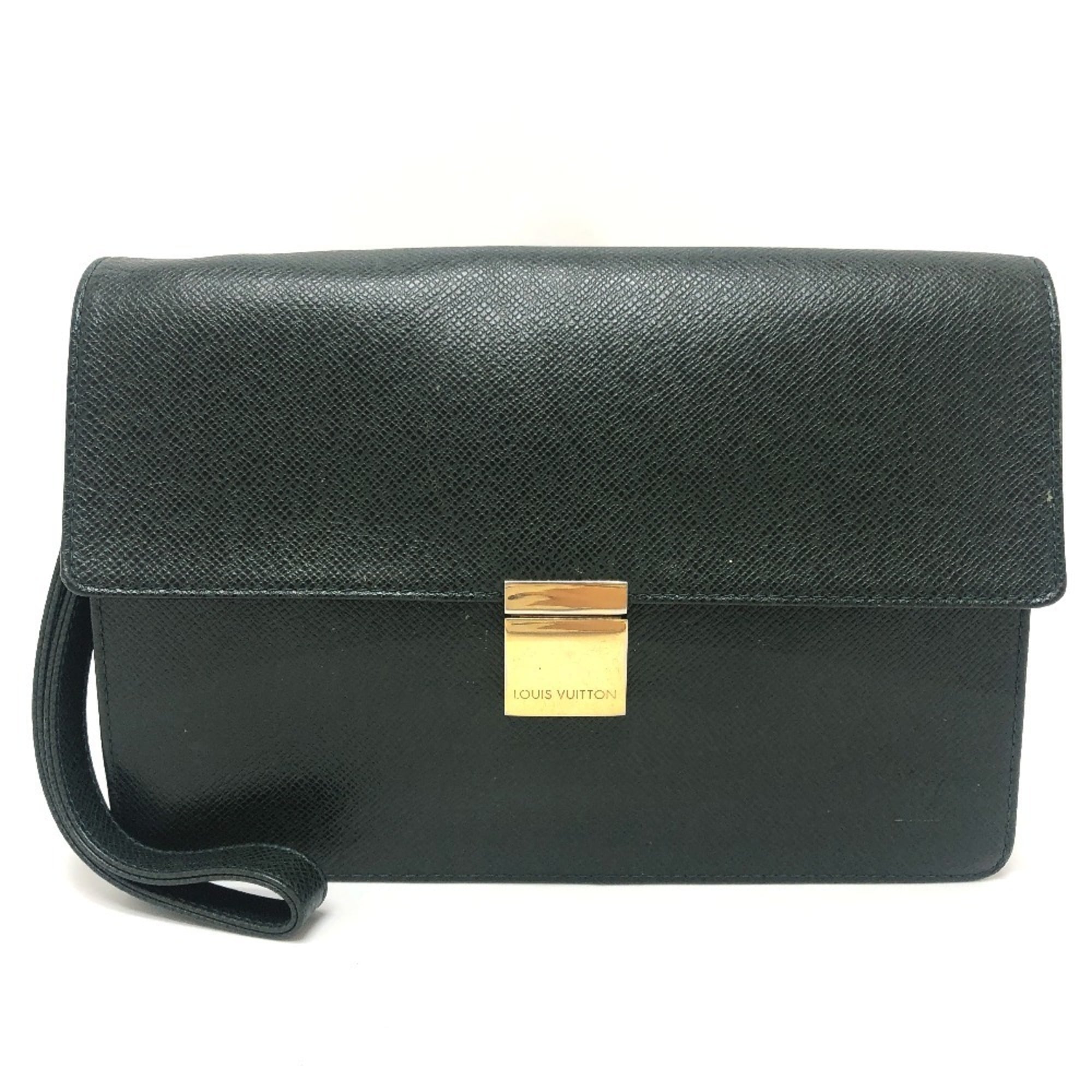 Louis Vuitton Episea Leather Taiga Leather Clutch Bag (Pre-Owned)