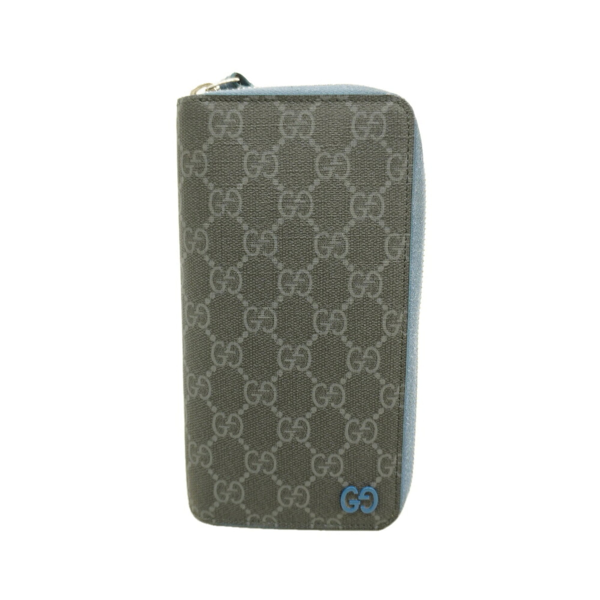 Gucci Black Blue Pvc Long Wallet (Bi-Fold) (Pre-Owned)