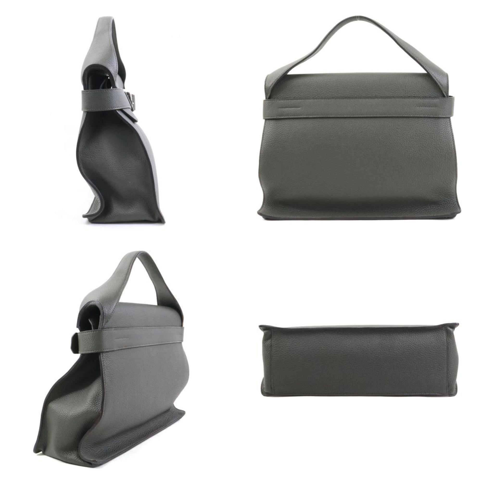 Hermes Olive Green Taurillon Clemence Leather Handbag (Pre-Owned)