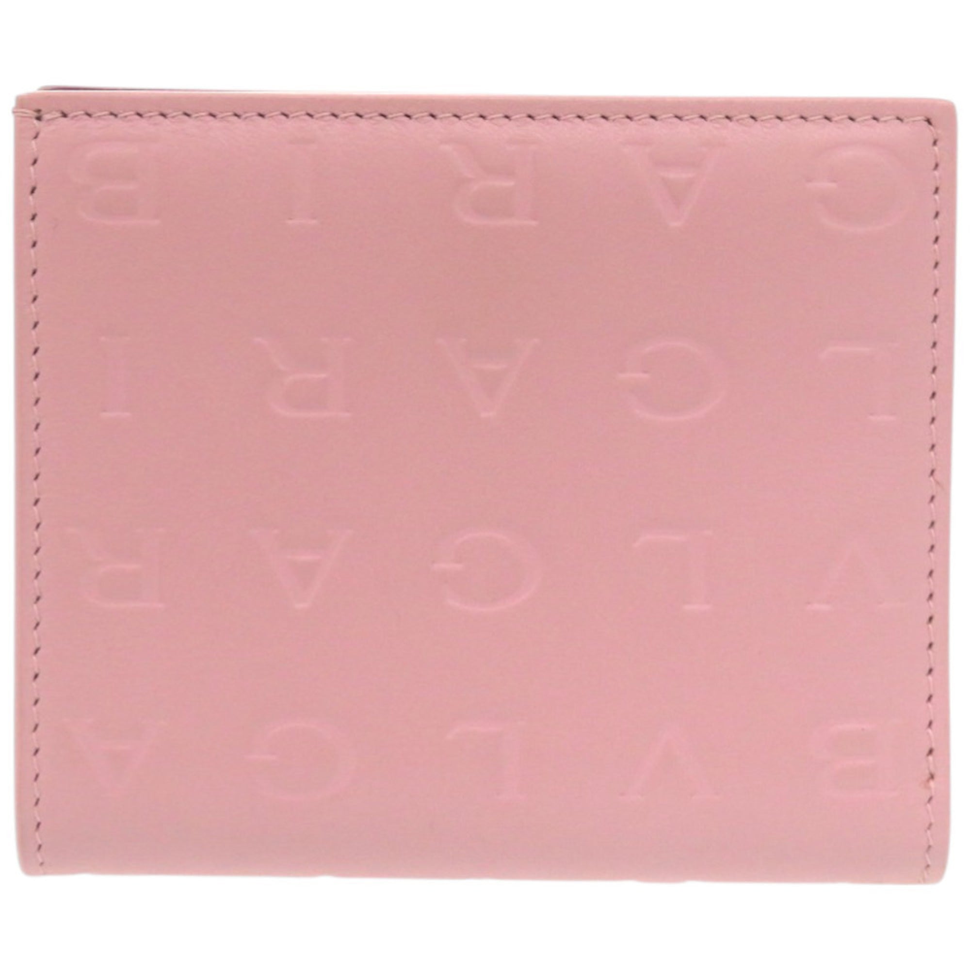 Bvlgari Pink Leather Wallet (Bi-Fold) (Pre-Owned)