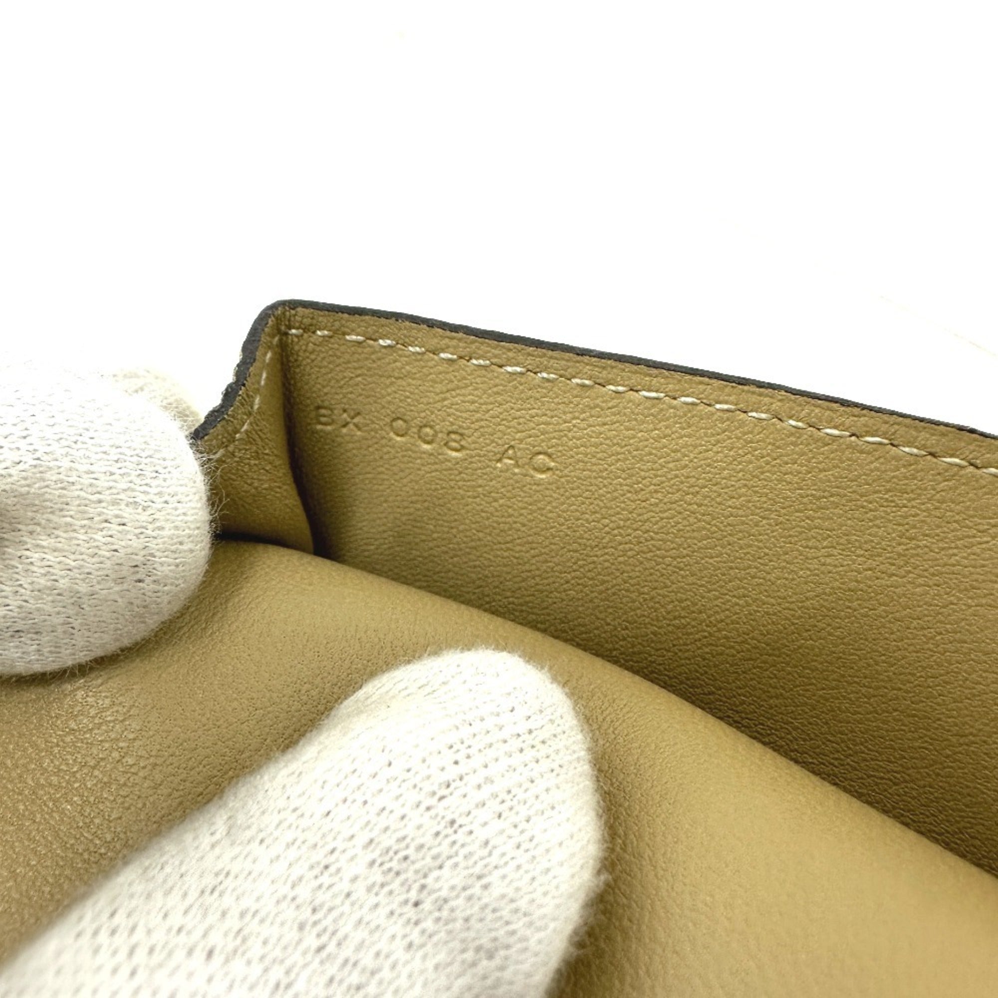Hermes Dogon Beige Taurillon Clemence Leather Coin Purse/Coin Case (Pre-Owned)