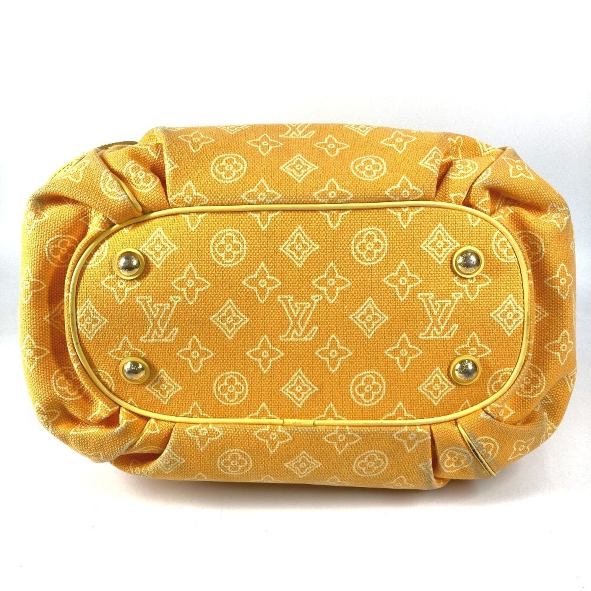 Louis Vuitton Yellow Canvas Leather Handbag Shoulder Bag Tote Bag (Pre-Owned)