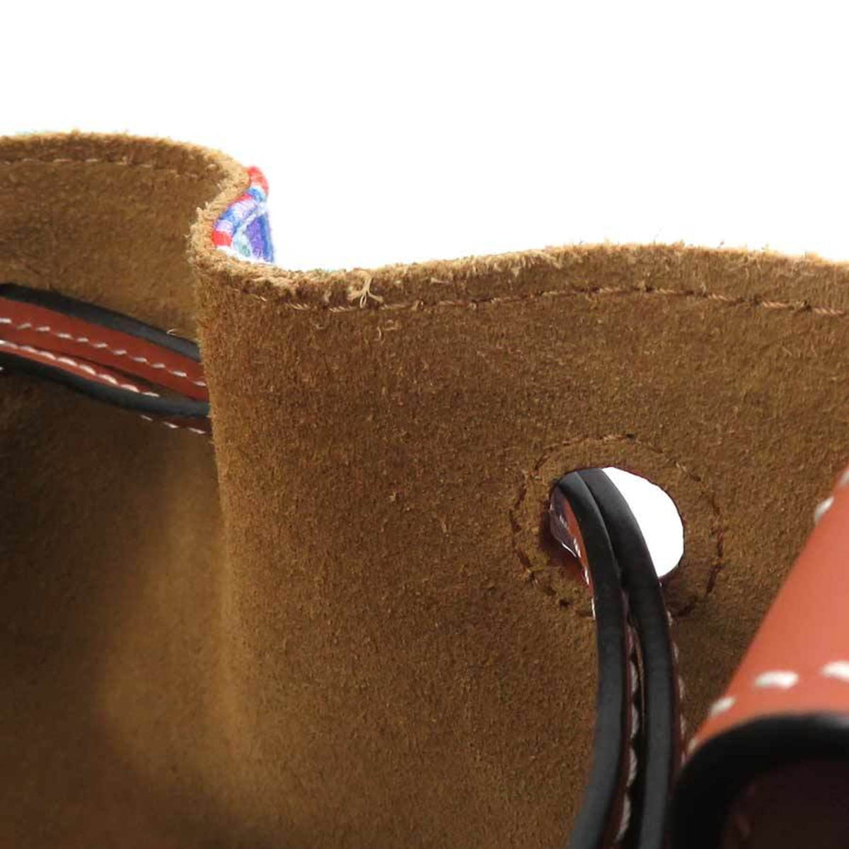 Loewe Blue Brown Canvas Leather Shoulder Bag (Pre-Owned)