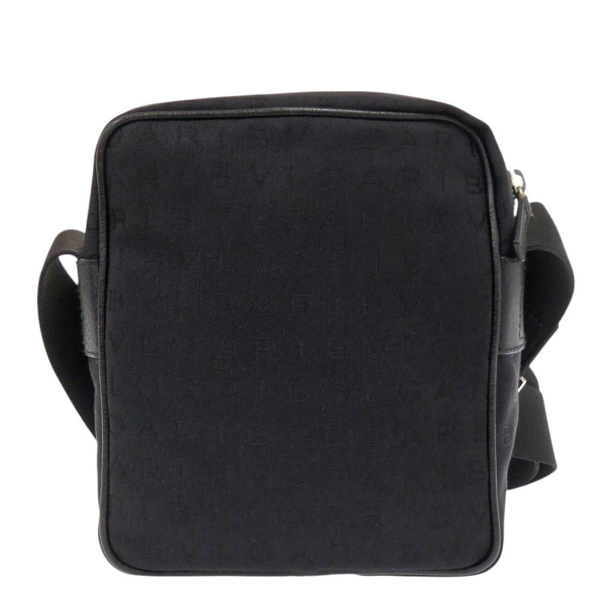 Bvlgari Black Canvas Leather Shoulder Bag (Pre-Owned)