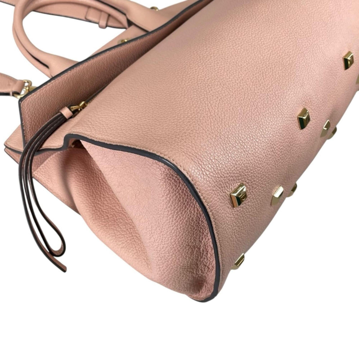 Salvatore Ferragamo Pink Beige Leather Handbag Shoulder Bag (Pre-Owned)