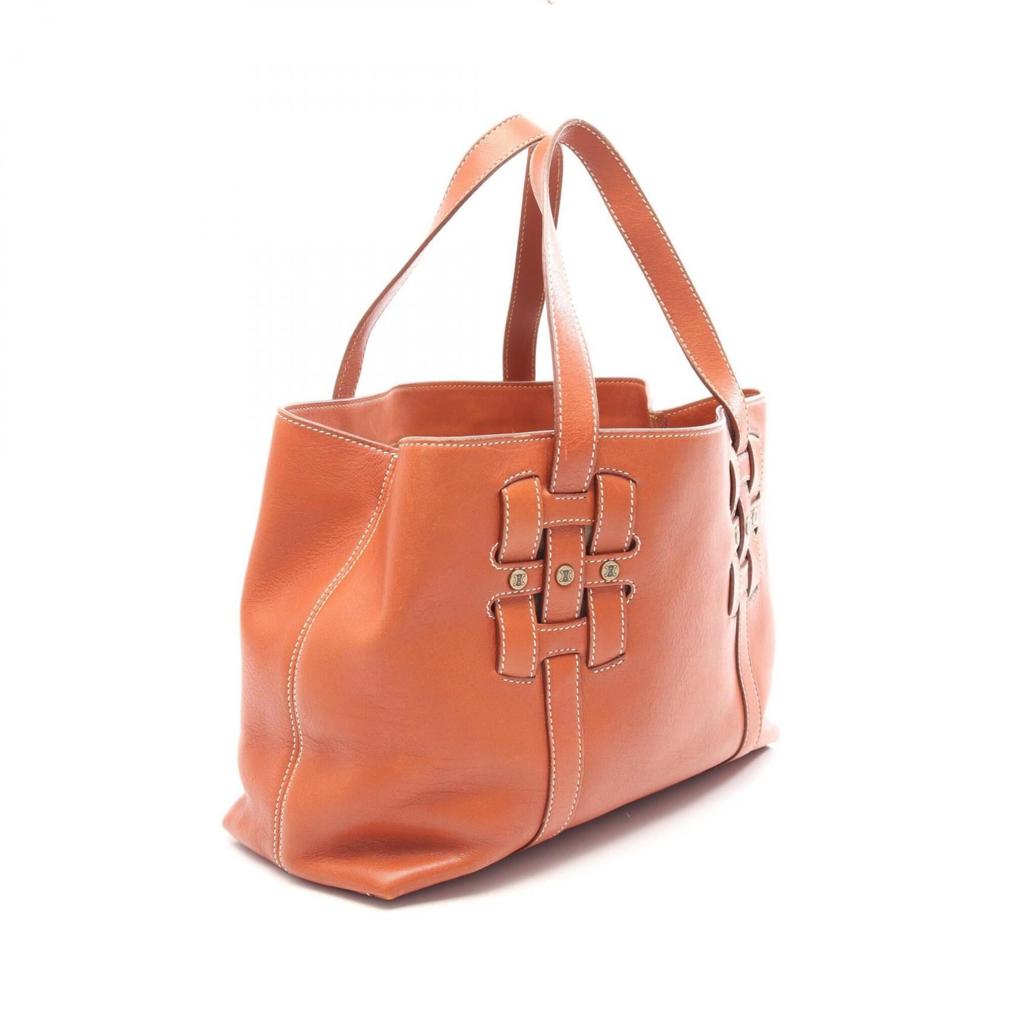 Celine Brown Leather Handbag Tote Bag (Pre-Owned)