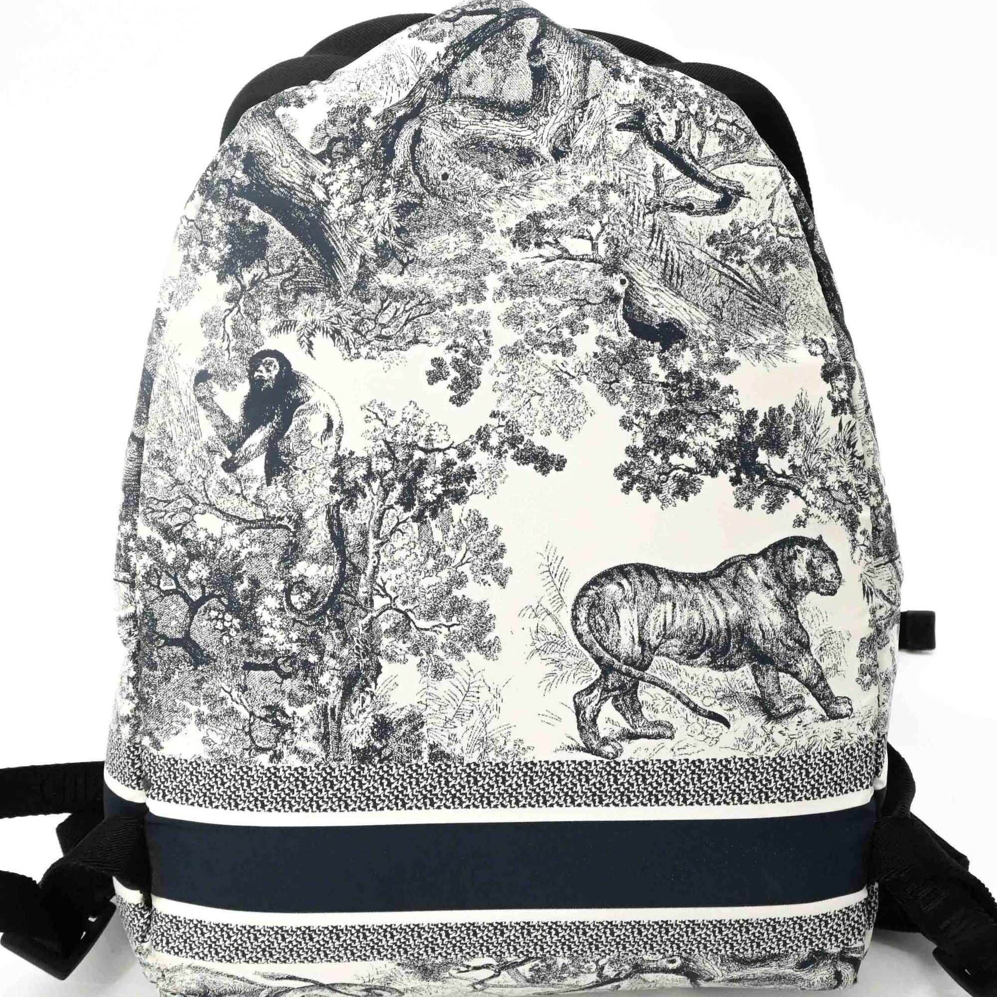 Christian Dior Navy White Nylon Backpack (Pre-Owned)
