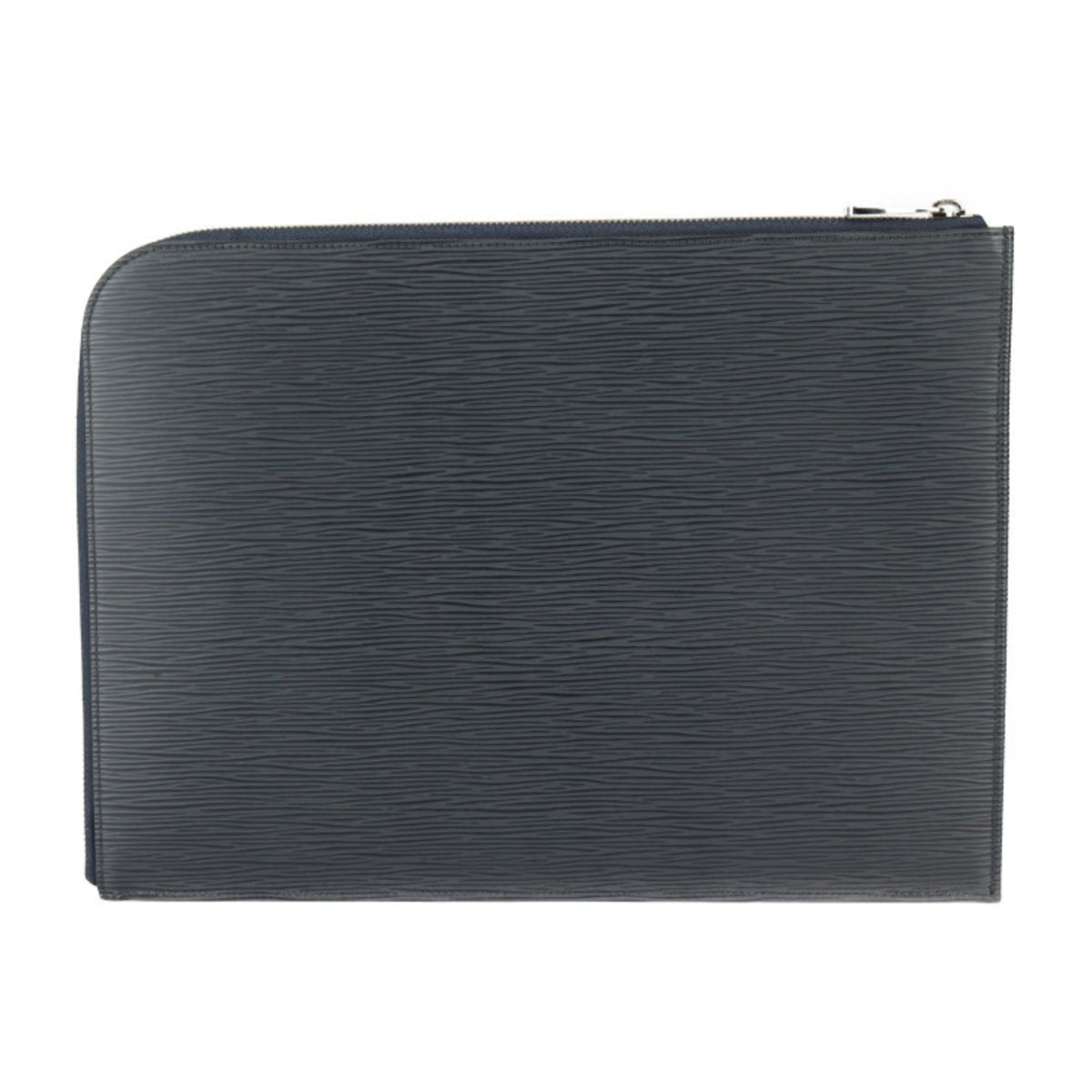 Louis Vuitton Navy Blue Leather Clutch Bag Handbag Pochette Pouch (Pre-Owned)