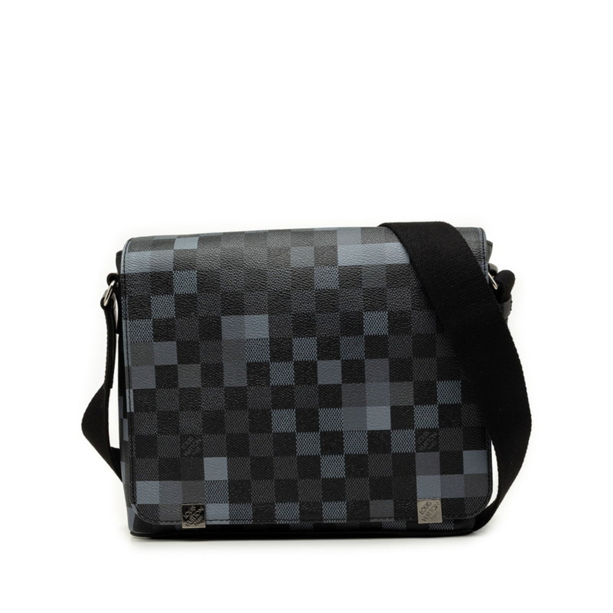 Louis Vuitton Damier Graphite Black Gray Pvc Leather Shoulder Bag (Pre-Owned)
