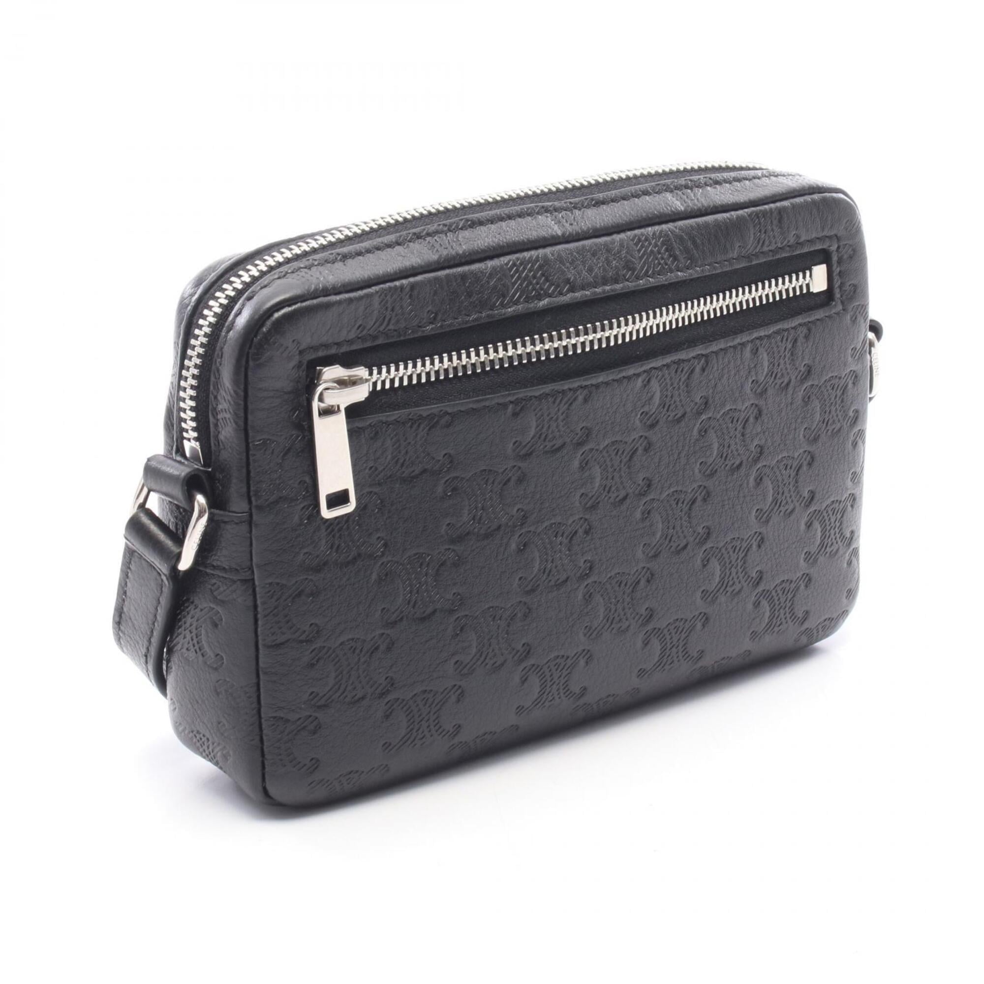 Celine Black Leather Handbag Shoulder Bag (Pre-Owned)