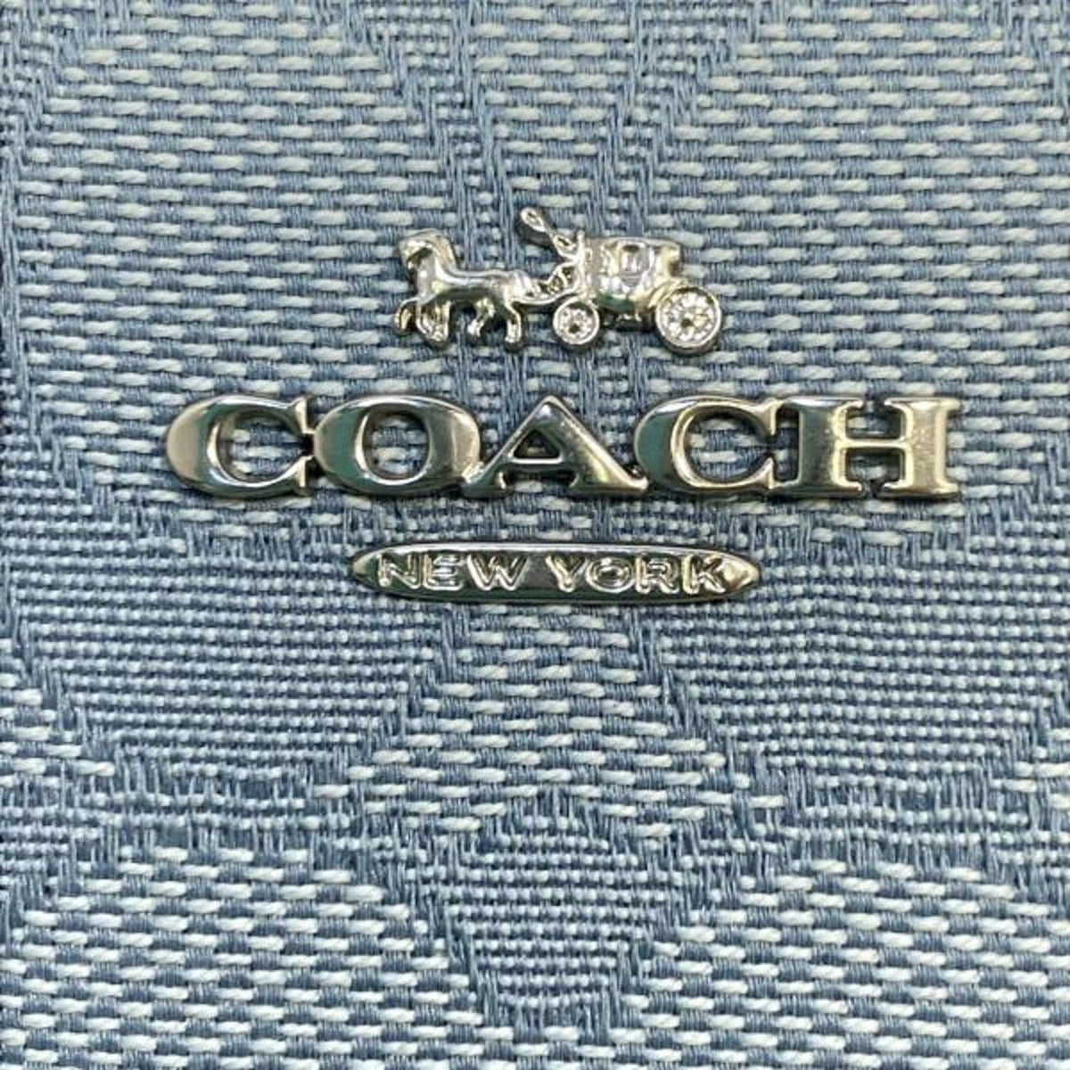 Coach Signature Blue Long Wallet (Bi-Fold) (Pre-Owned)